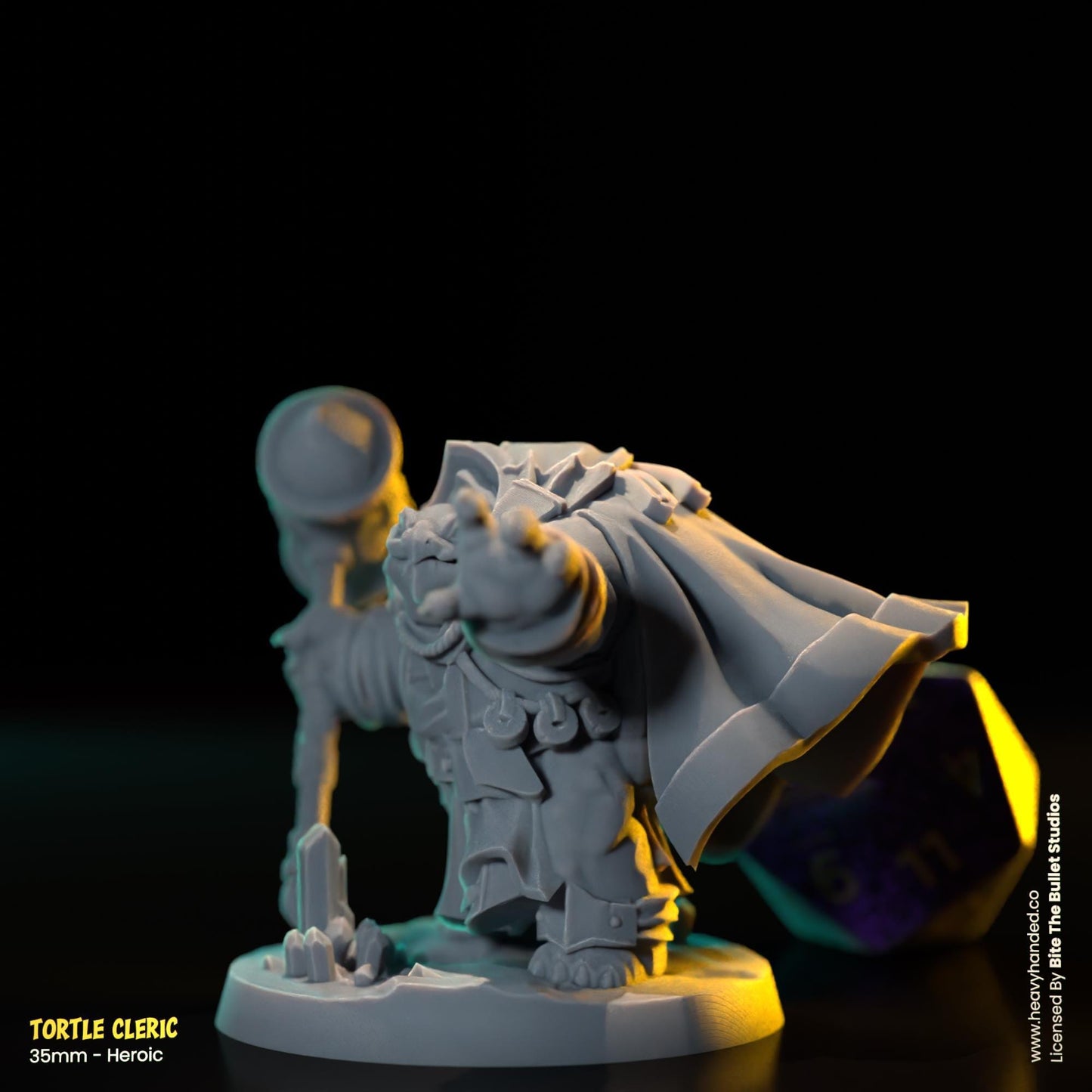 Tortle Cleric | Bite the Bullet | Tortles | Tabletop RPG and D&D Fantasy Miniature