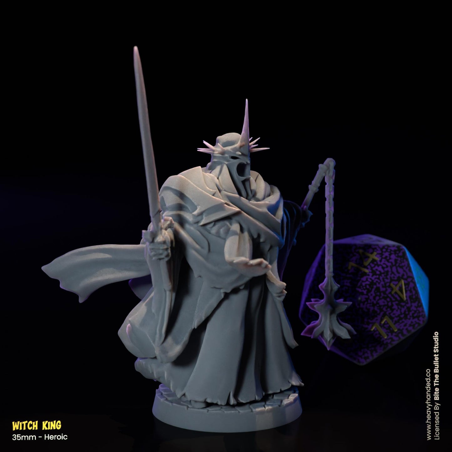 Witch King Miniature | Dungeons and Dragons Mini RPG Tabletop Miniature DnD Painting Pathfinder 5e DnD | BtB
