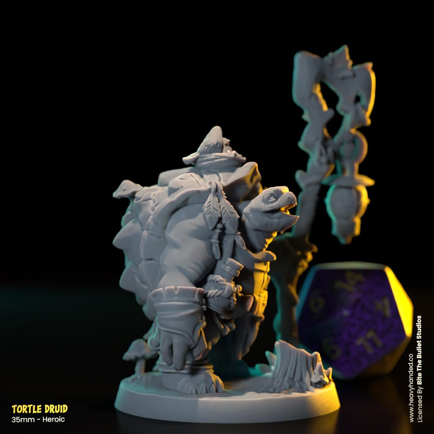 Tortle Druid | Bite the Bullet | Tortles | Tabletop RPG and D&D Fantasy Miniature