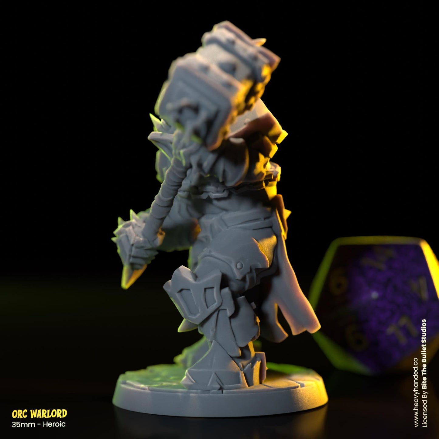 Orc Warlord | Bite the Bullet | Orcs | Tabletop RPG and D&D Fantasy Miniature