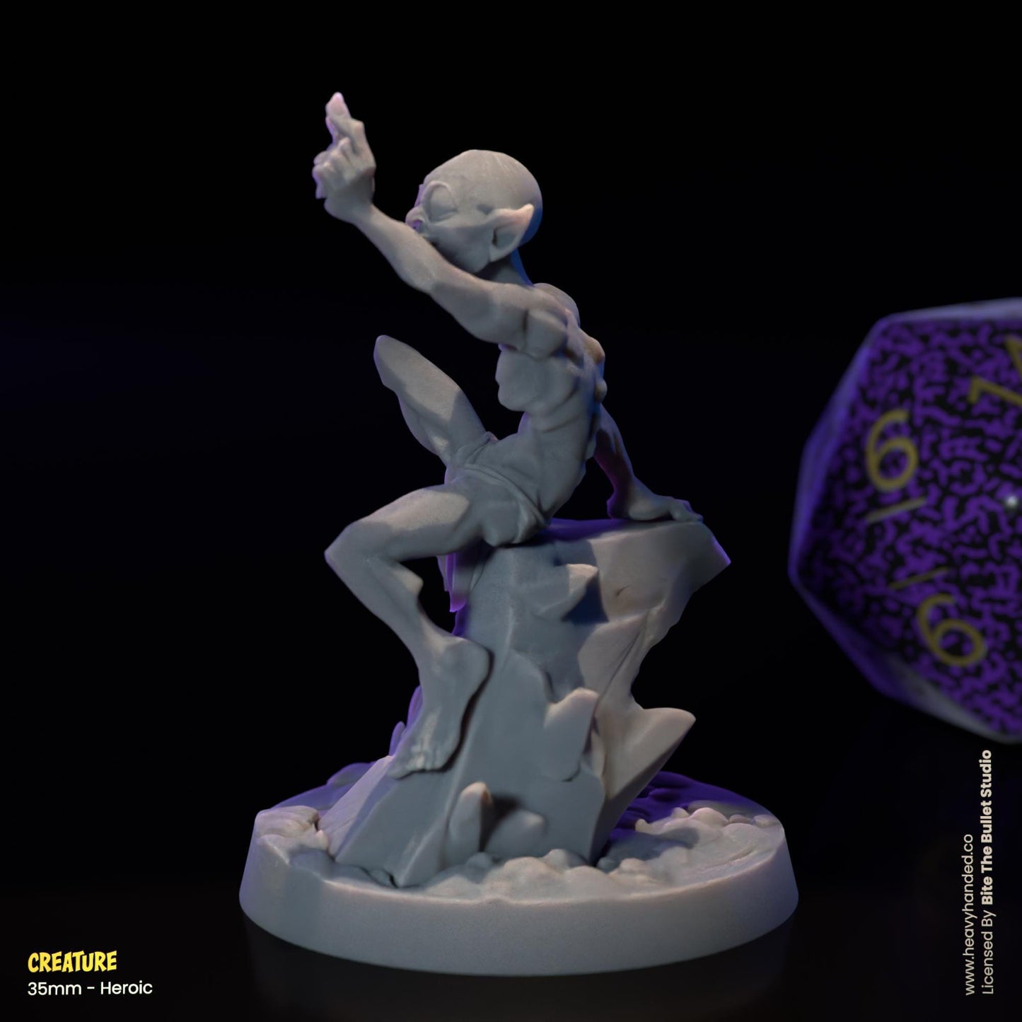 Creature Miniature (Sméagol/Gollum) | Dungeons and Dragons Mini RPG Tabletop Miniature DnD Painting Pathfinder 5e DnD | BtB