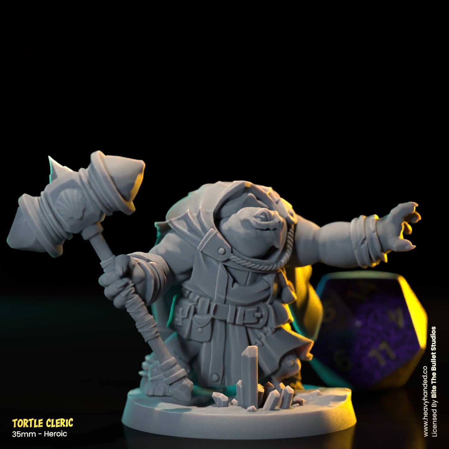 Tortle Cleric | Bite the Bullet | Tortles | Tabletop RPG and D&D Fantasy Miniature