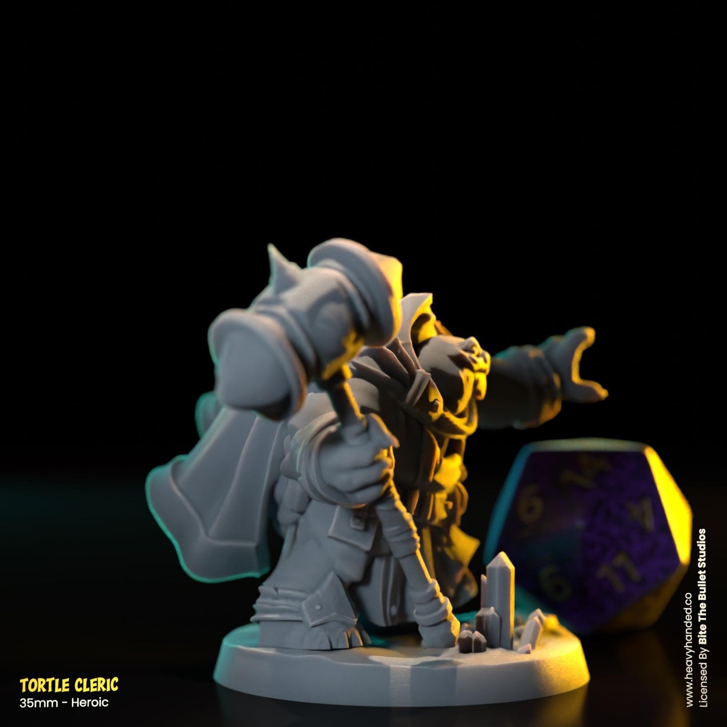 Tortle Cleric | Bite the Bullet | Tortles | Tabletop RPG and D&D Fantasy Miniature
