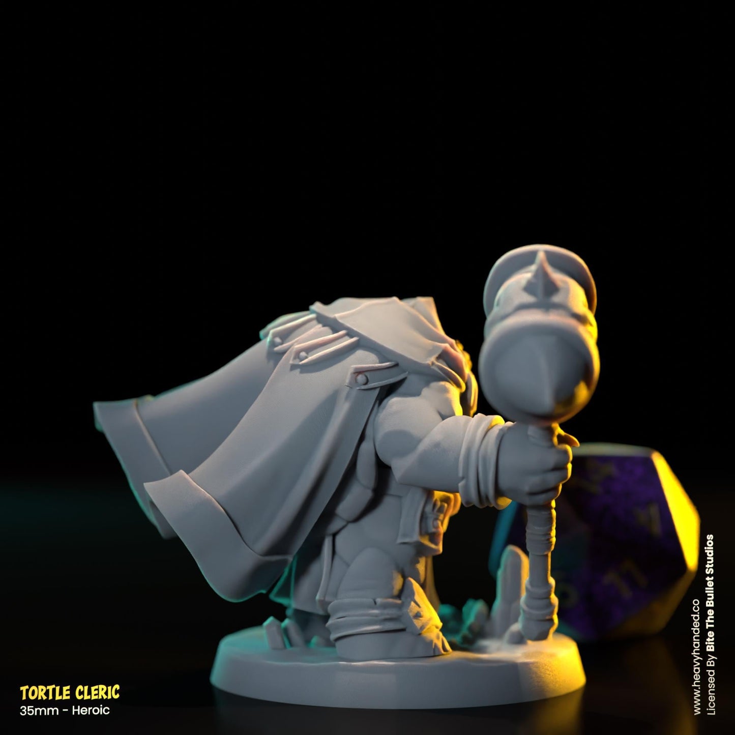 Tortle Cleric | Bite the Bullet | Tortles | Tabletop RPG and D&D Fantasy Miniature