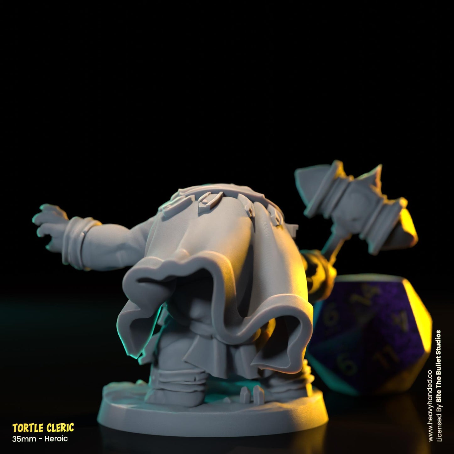 Tortle Cleric | Bite the Bullet | Tortles | Tabletop RPG and D&D Fantasy Miniature
