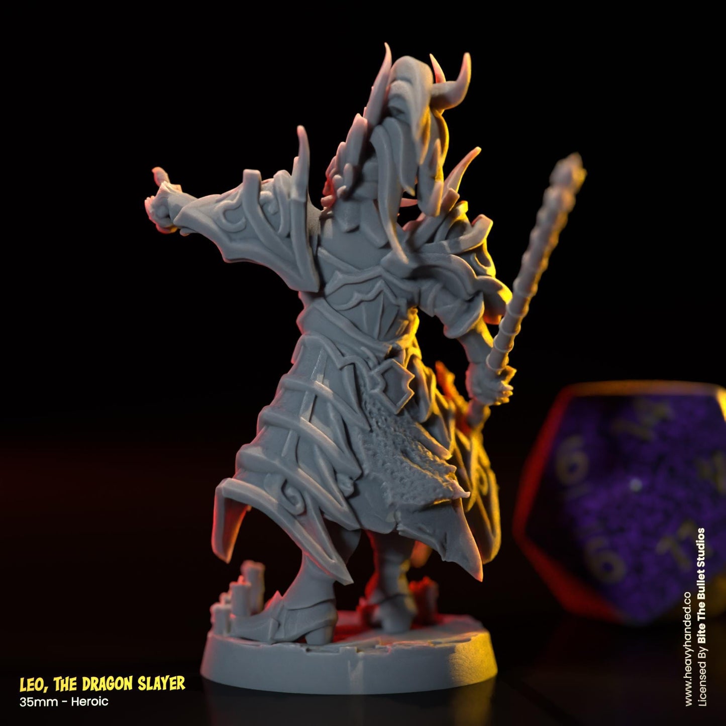 Leo, The Dragon Slayer | Bullet Souls Pt. 2 | Bite the Bullet | Fantasy Miniature | Dragon Slayer Ornstein | D&D | TTRPG | RPG Model