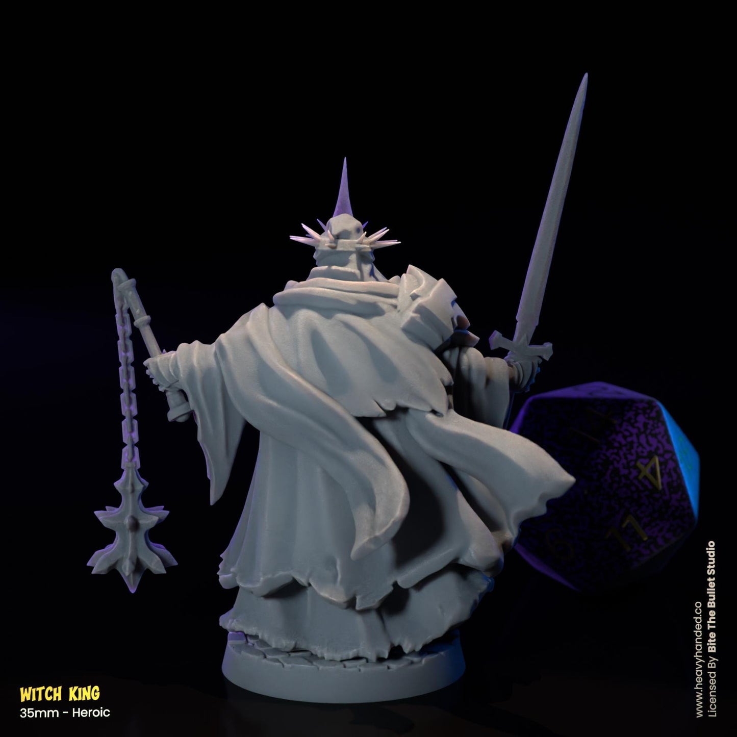 Witch King Miniature | Dungeons and Dragons Mini RPG Tabletop Miniature DnD Painting Pathfinder 5e DnD | BtB