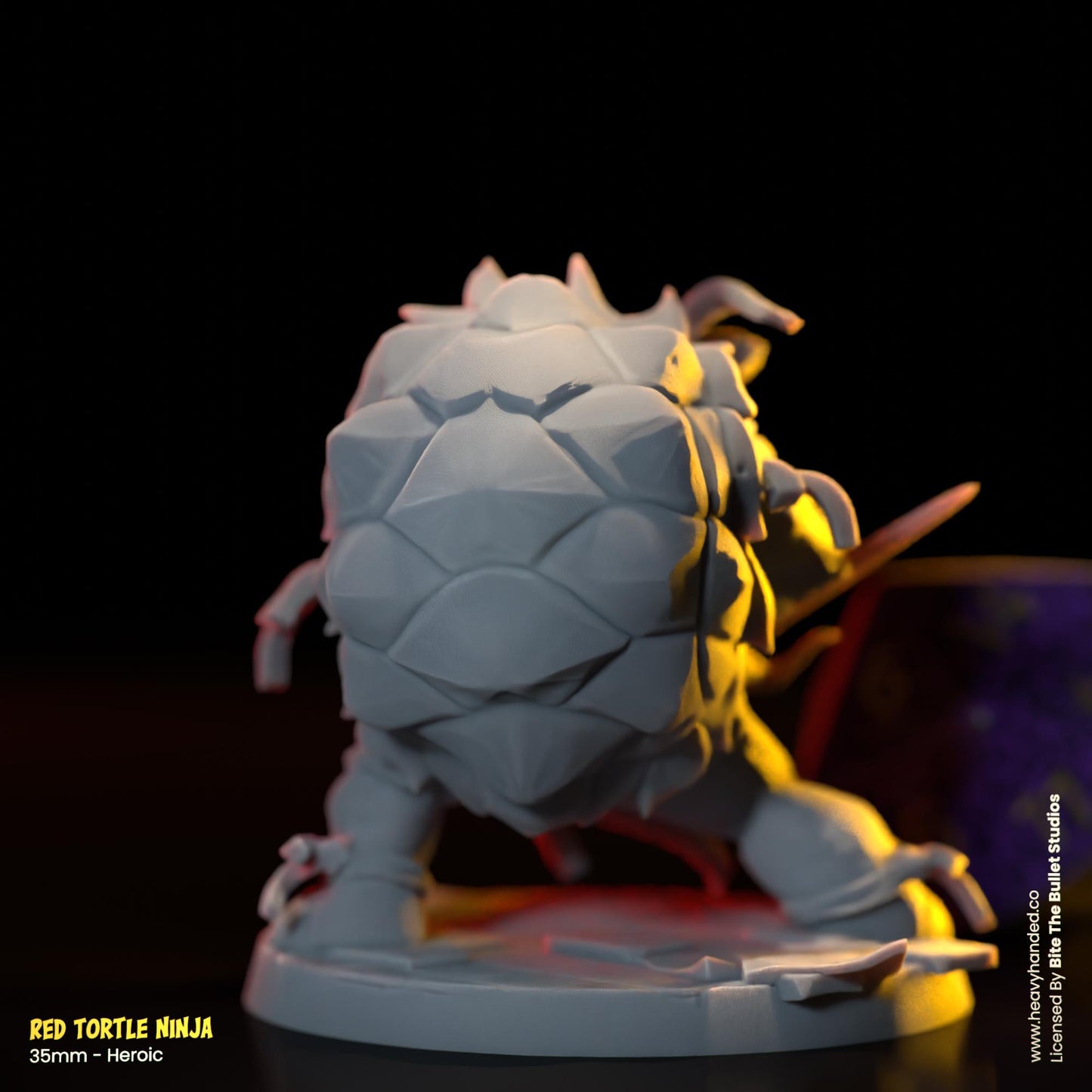Red Ninja Tortle (Sais) | Bite the Bullet | Fantasy Miniature | TMNT-Inspired Model | Raphael | D&D | TTRPG | RPG Model