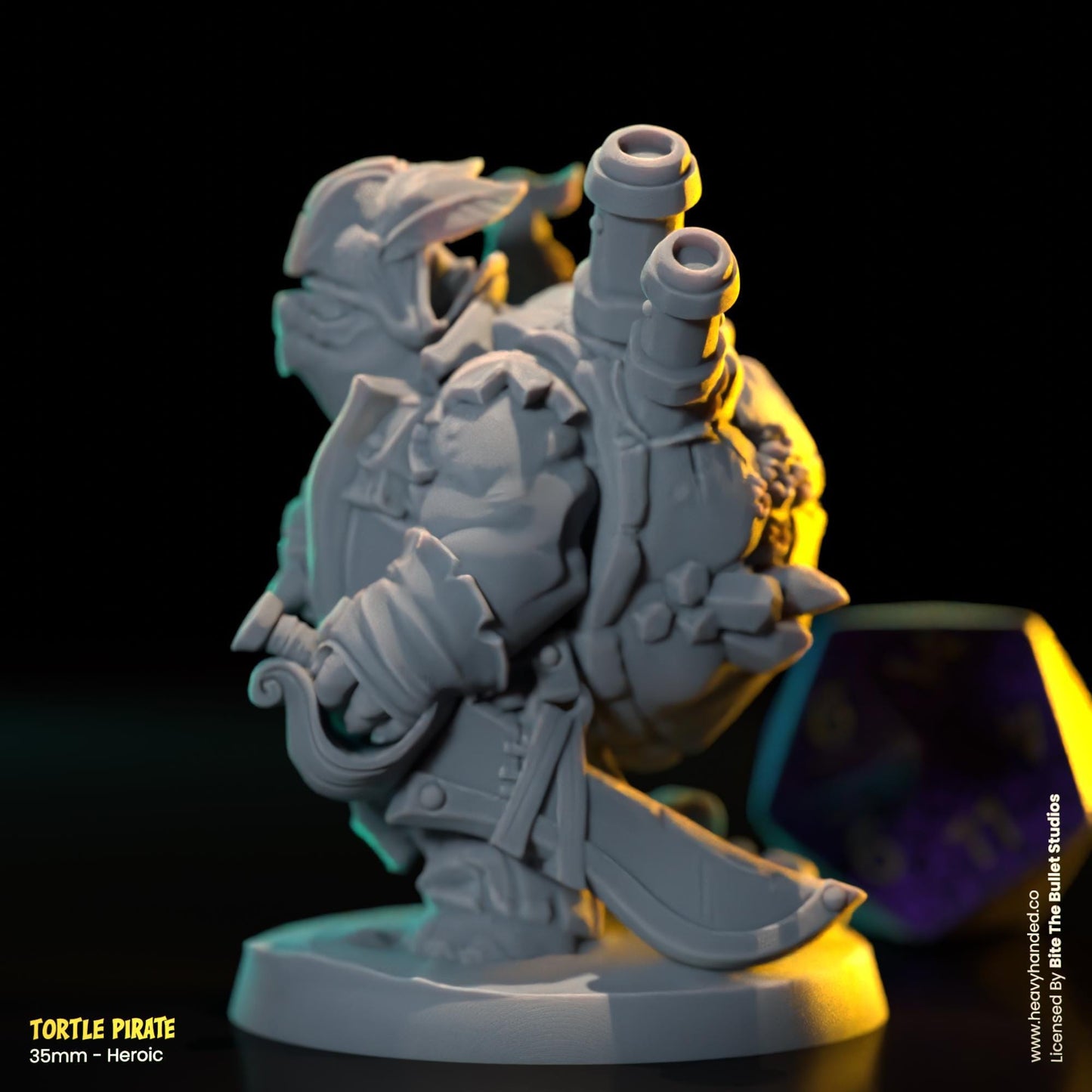 Tortle Pirate | Bite the Bullet | Tortles | Tabletop RPG and D&D Fantasy Miniature