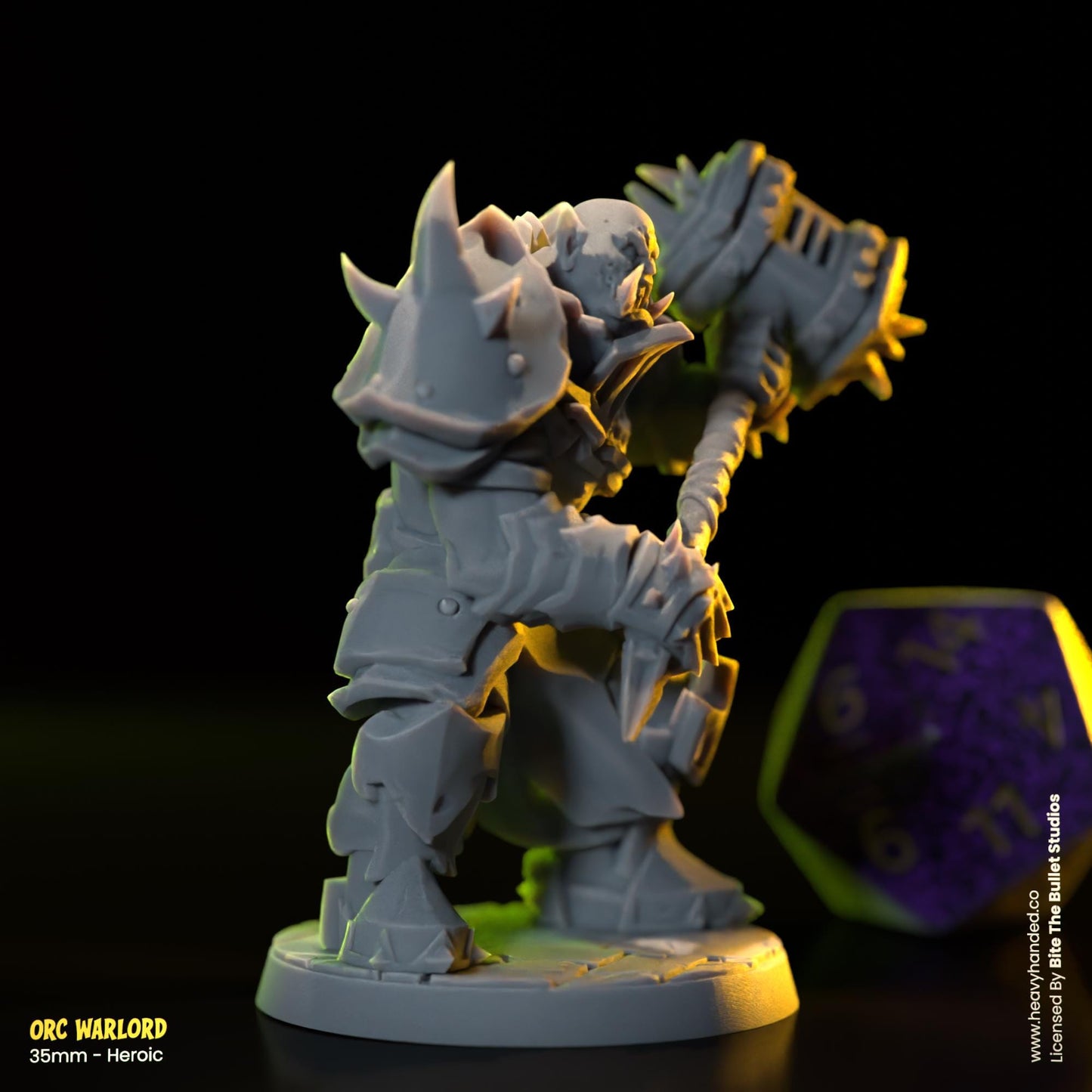 Orc Warlord | Bite the Bullet | Orcs | Tabletop RPG and D&D Fantasy Miniature