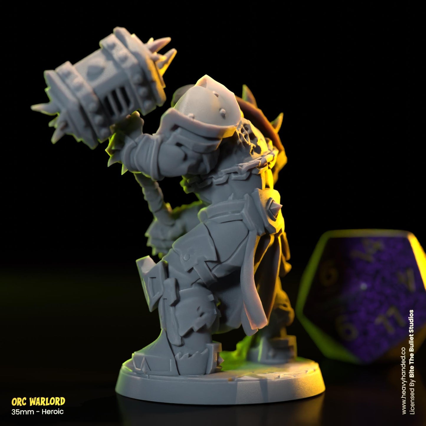 Orc Warlord | Bite the Bullet | Orcs | Tabletop RPG and D&D Fantasy Miniature