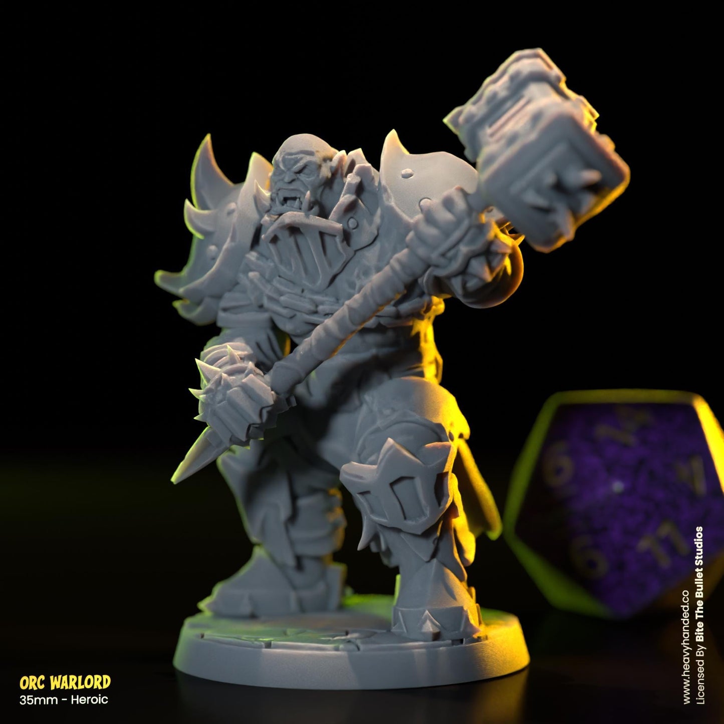 Orc Warlord | Bite the Bullet | Orcs | Tabletop RPG and D&D Fantasy Miniature
