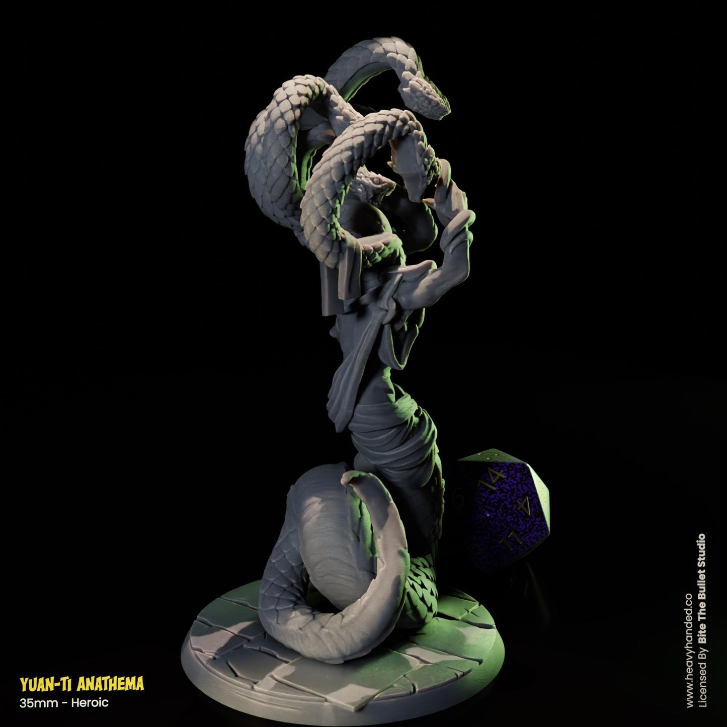 Yuan-Ti Anathema Serpent Hydra D&D RPG 35mm