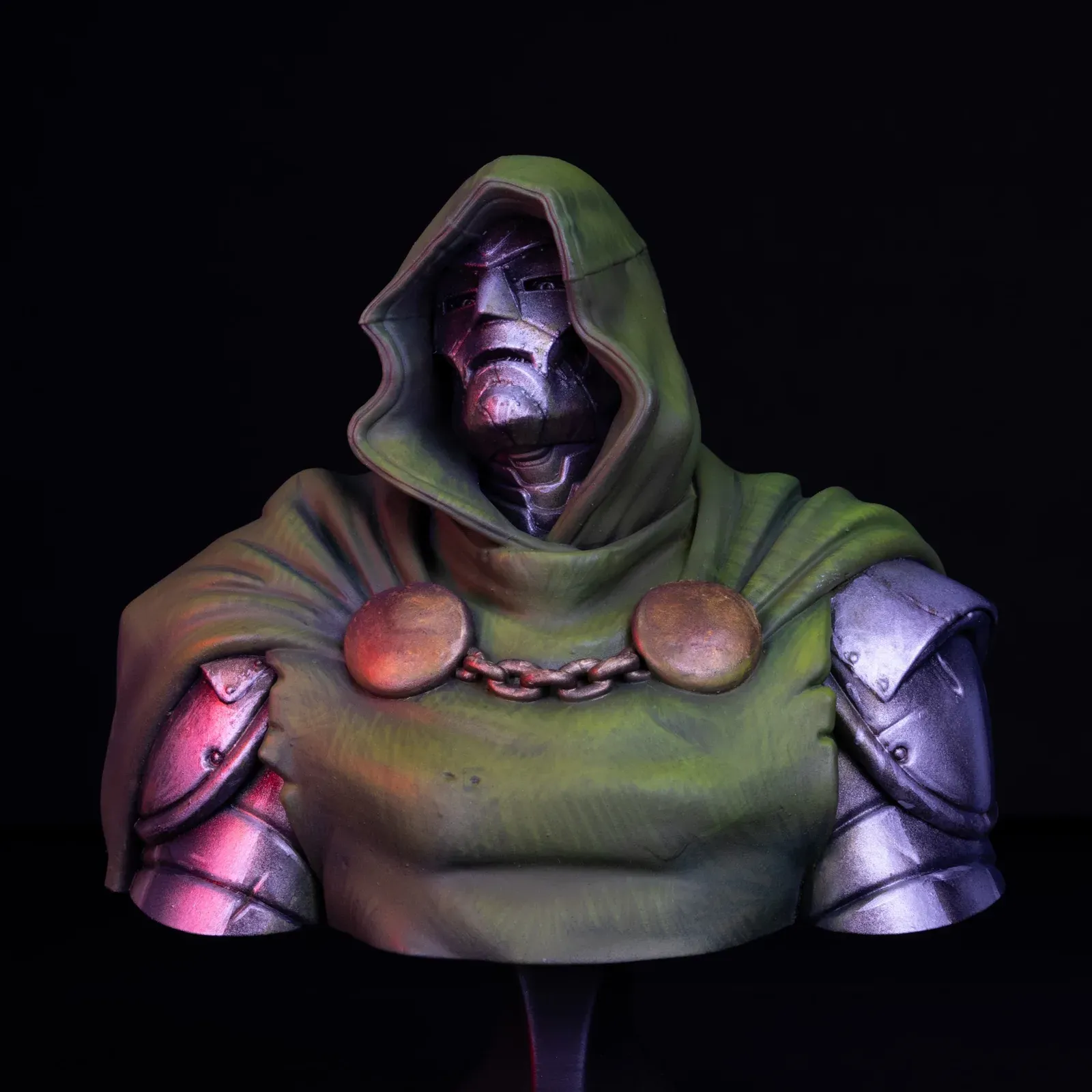 Dr. Doom Bust, painted by Heavy Handed