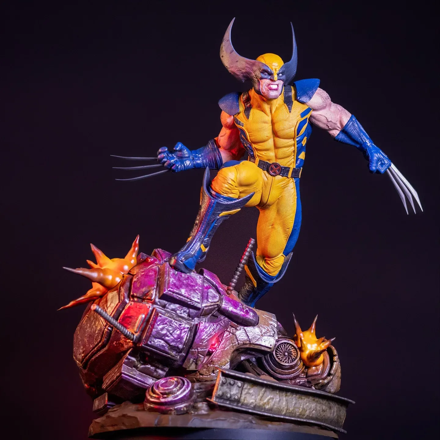 Wolverine Statue, hand-painted resin statue by Heavy Handed