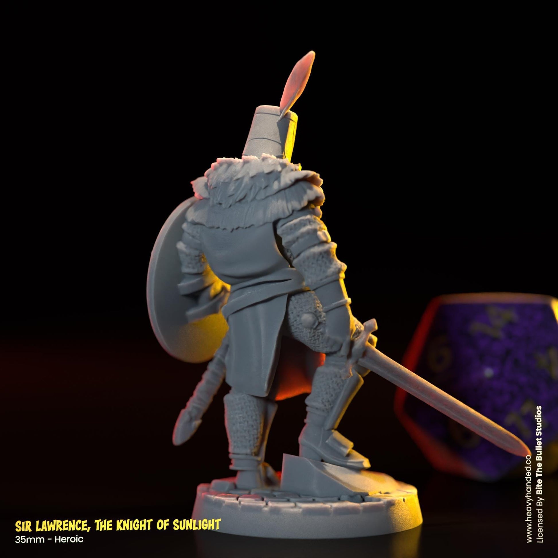 Sir Lawrence, The Knight of Sunlight | Bullet Souls Pt. 2 | Bite the Bullet | Fantasy Miniature | Dark Souls | D&D | TTRPG | RPG Model