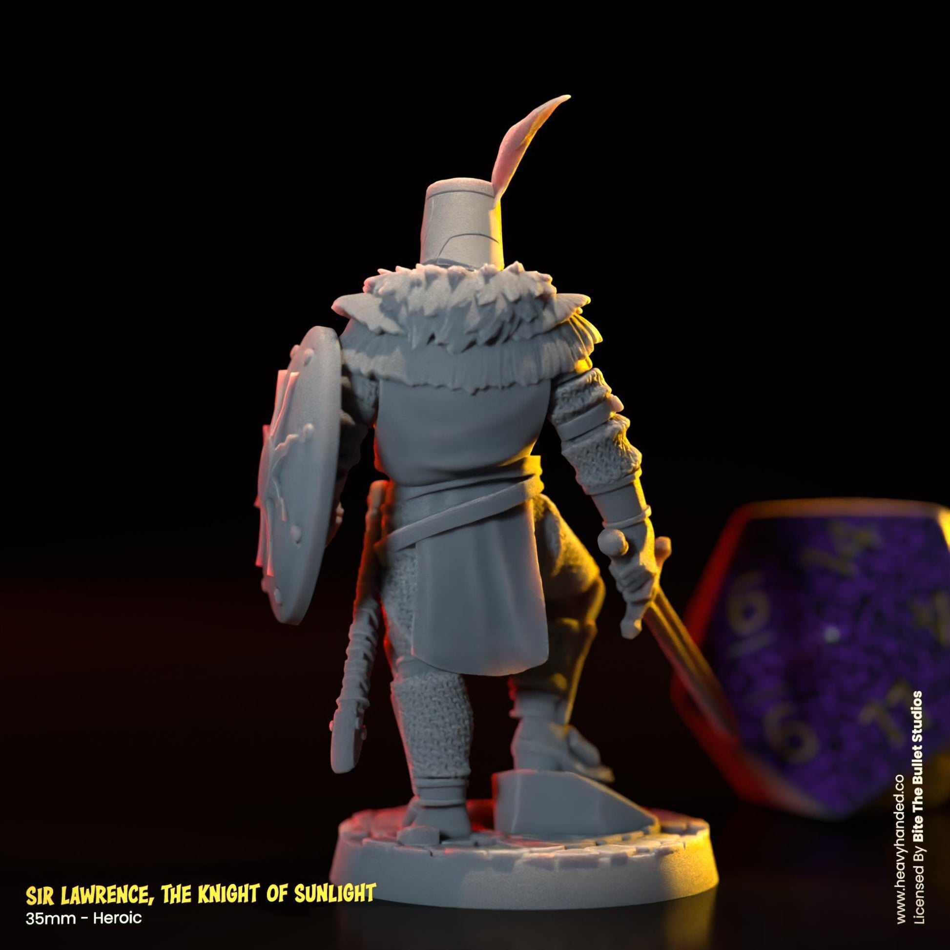 Sir Lawrence, The Knight of Sunlight | Bullet Souls Pt. 2 | Bite the Bullet | Fantasy Miniature | Dark Souls | D&D | TTRPG | RPG Model