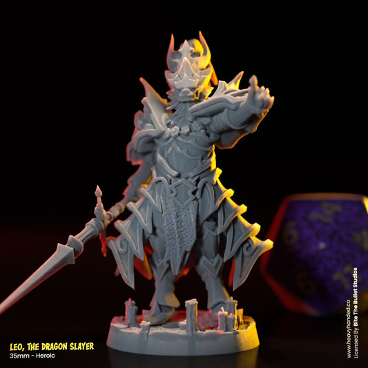 Leo, The Dragon Slayer | Bullet Souls Pt. 2 | Bite the Bullet | Fantasy Miniature | Dragon Slayer Ornstein | D&D | TTRPG | RPG Model