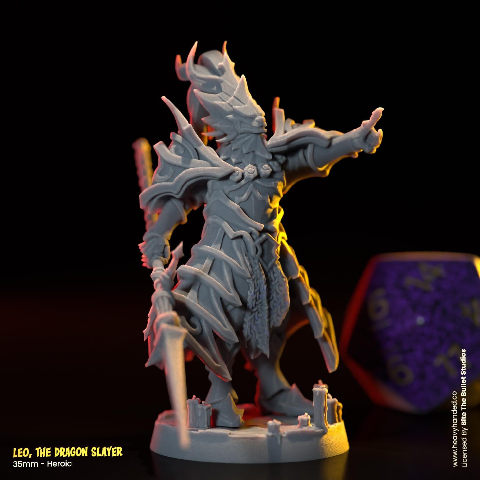Leo, The Dragon Slayer | Bullet Souls Pt. 2 | Bite the Bullet | Fantasy Miniature | Dragon Slayer Ornstein | D&D | TTRPG | RPG Model