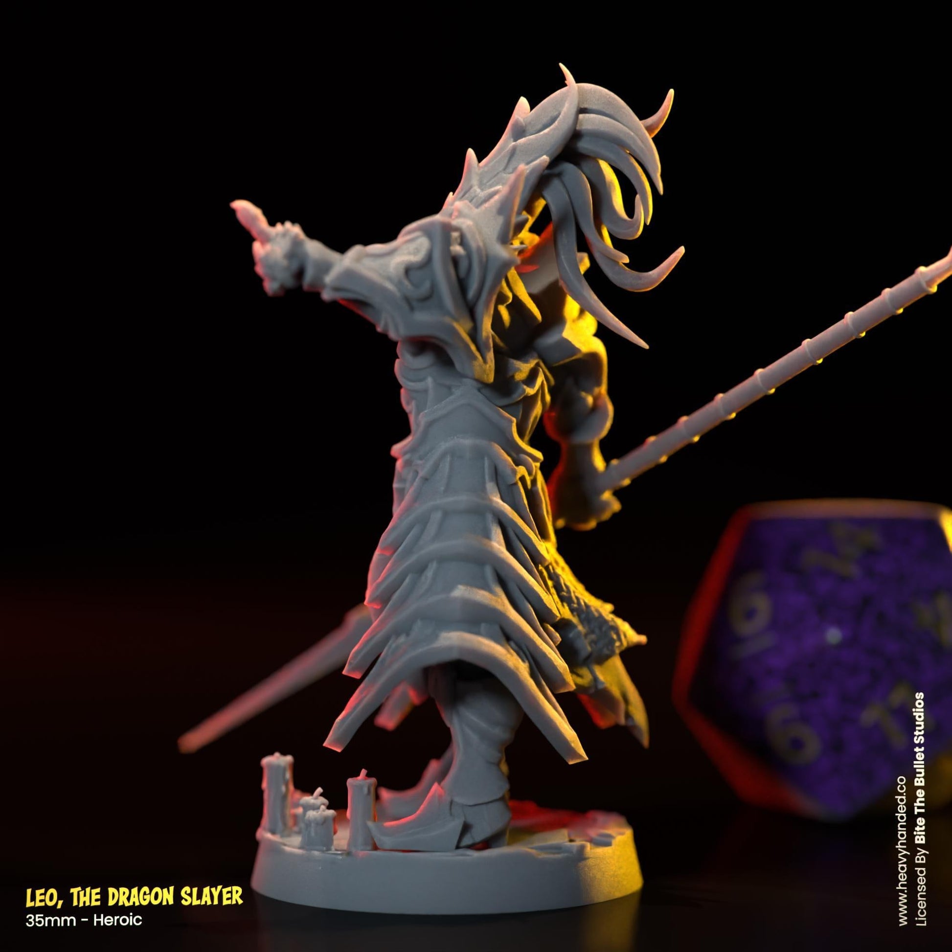 Leo, The Dragon Slayer | Bullet Souls Pt. 2 | Bite the Bullet | Fantasy Miniature | Dragon Slayer Ornstein | D&D | TTRPG | RPG Model