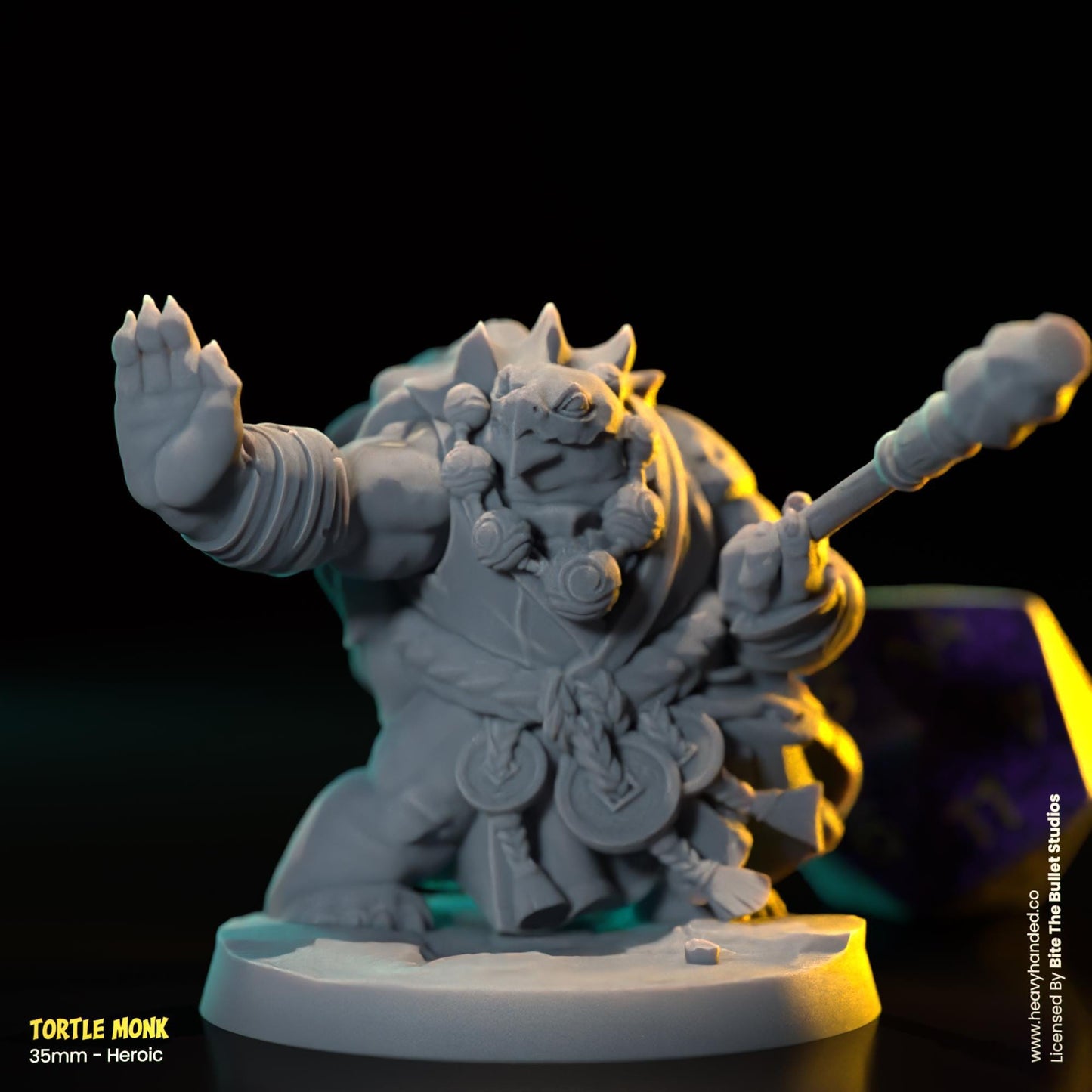 Tortle Monk | Bite the Bullet | Tortles | Tabletop RPG and D&D Fantasy Miniature
