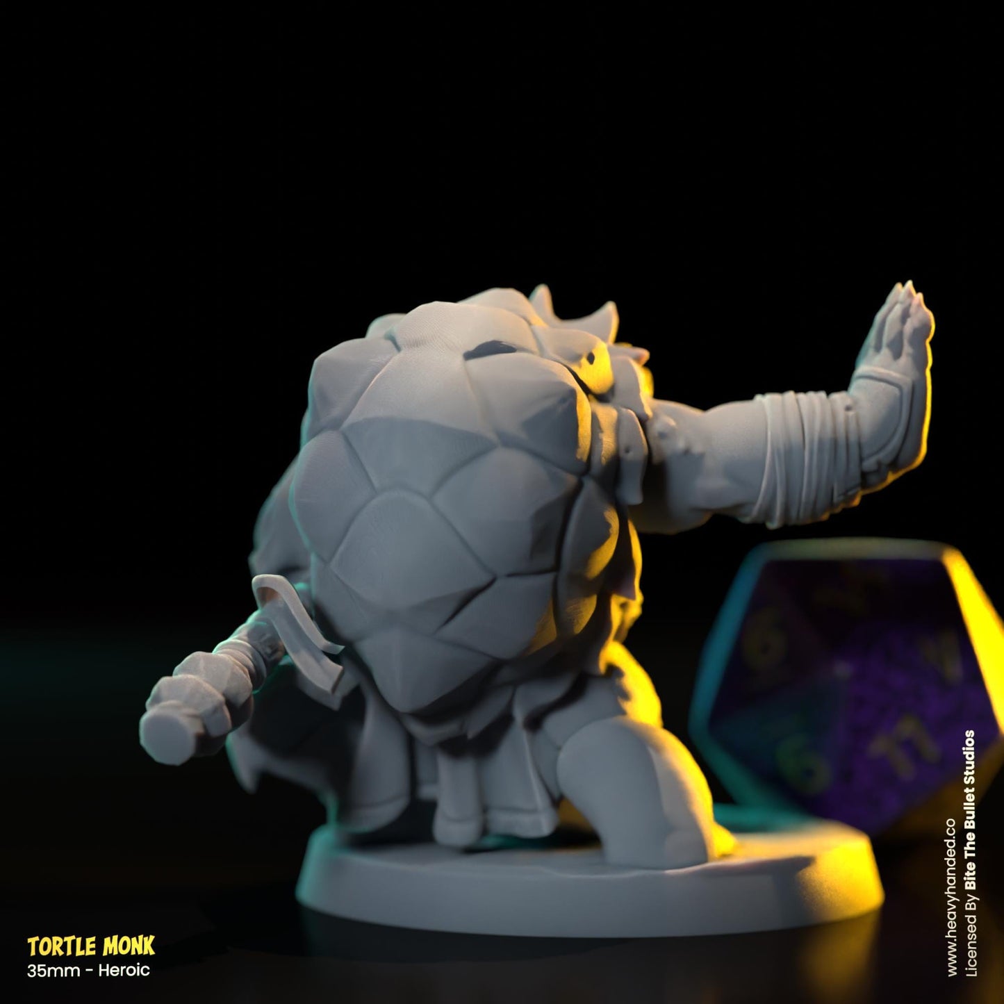 Tortle Monk | Bite the Bullet | Tortles | Tabletop RPG and D&D Fantasy Miniature
