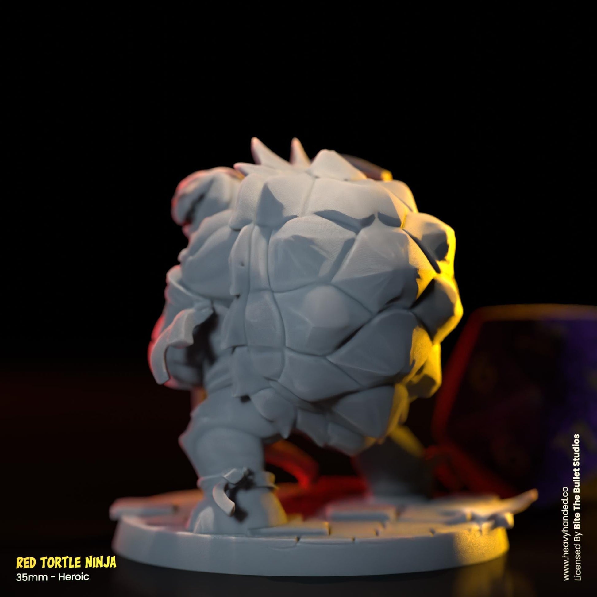 Red Ninja Tortle (Sais) | Bite the Bullet | Fantasy Miniature | TMNT-Inspired Model | Raphael | D&D | TTRPG | RPG Model
