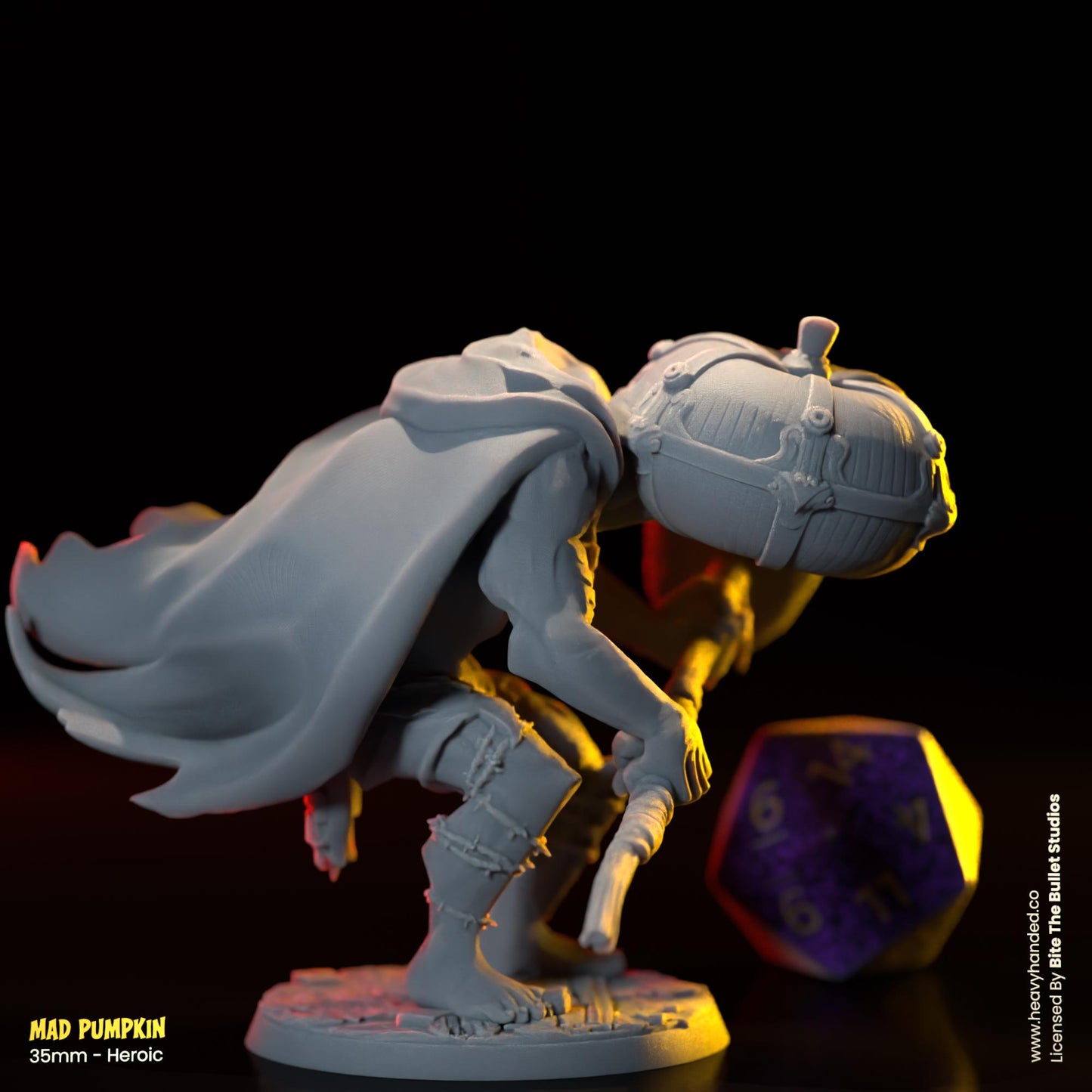 Mad Pumpkin | Bullet Souls Pt. 2 | Bite the Bullet | Fantasy Miniature | Elden Ring | Mad Pumpkin Head | D&D | TTRPG | RPG Model