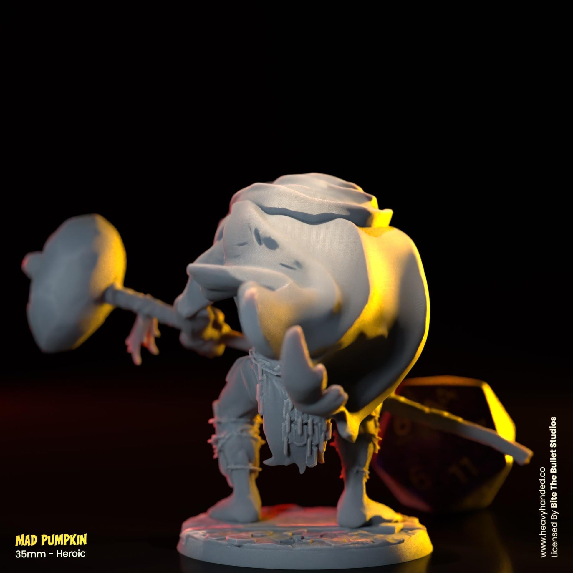 Mad Pumpkin | Bullet Souls Pt. 2 | Bite the Bullet | Fantasy Miniature | Elden Ring | Mad Pumpkin Head | D&D | TTRPG | RPG Model