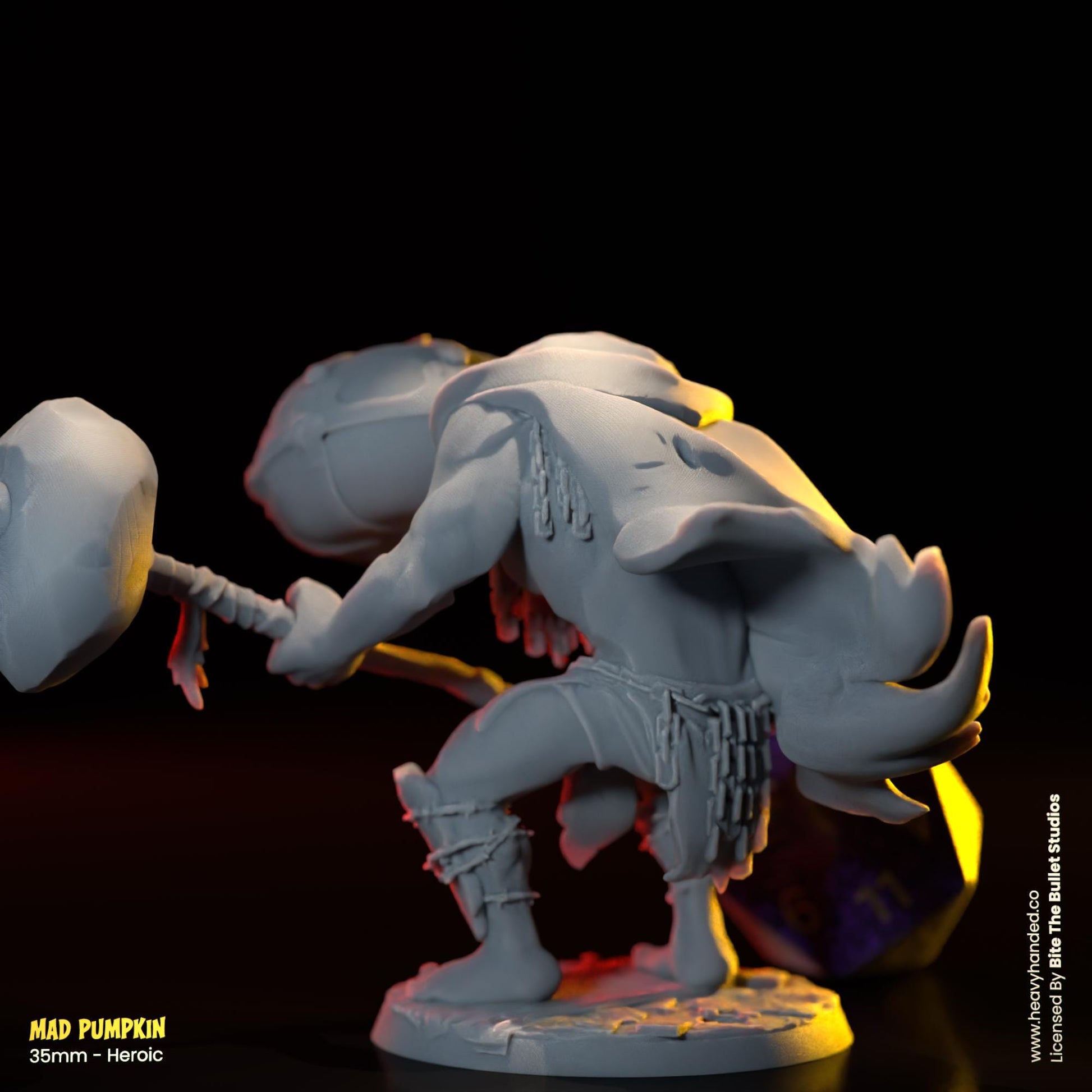 Mad Pumpkin | Bullet Souls Pt. 2 | Bite the Bullet | Fantasy Miniature | Elden Ring | Mad Pumpkin Head | D&D | TTRPG | RPG Model