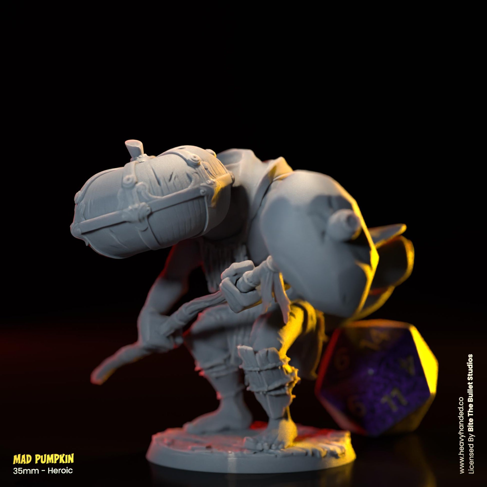 Mad Pumpkin | Bullet Souls Pt. 2 | Bite the Bullet | Fantasy Miniature | Elden Ring | Mad Pumpkin Head | D&D | TTRPG | RPG Model