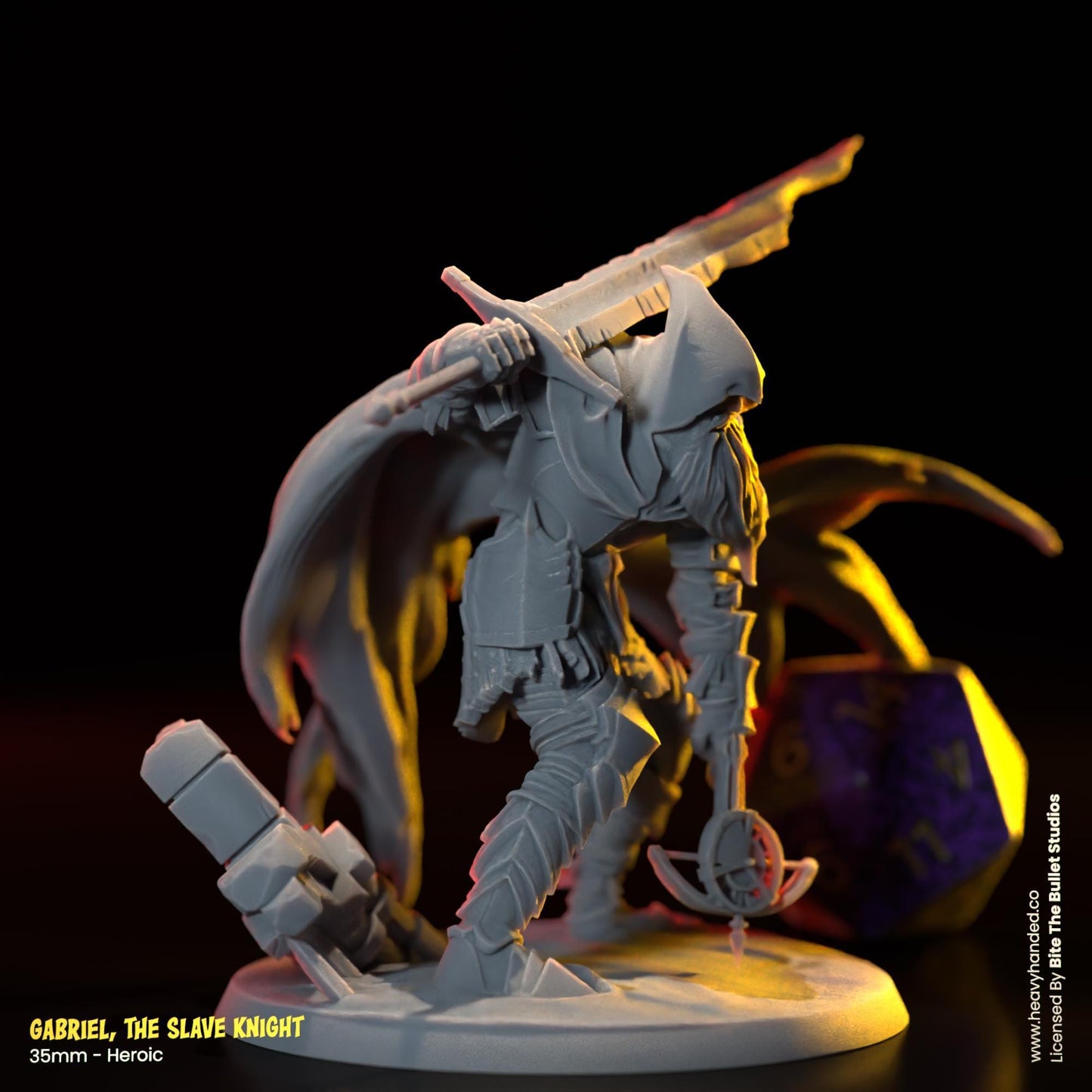 Gabriel, The Slave Knight | Bullet Souls Pt. 2 | Bite the Bullet | Fantasy Miniature | Dark Souls | Slave Knight Gael | D&D | RPG Model