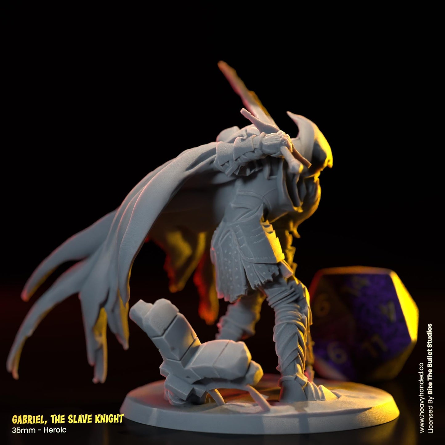Gabriel, The Slave Knight | Bullet Souls Pt. 2 | Bite the Bullet | Fantasy Miniature | Dark Souls | Slave Knight Gael | D&D | RPG Model