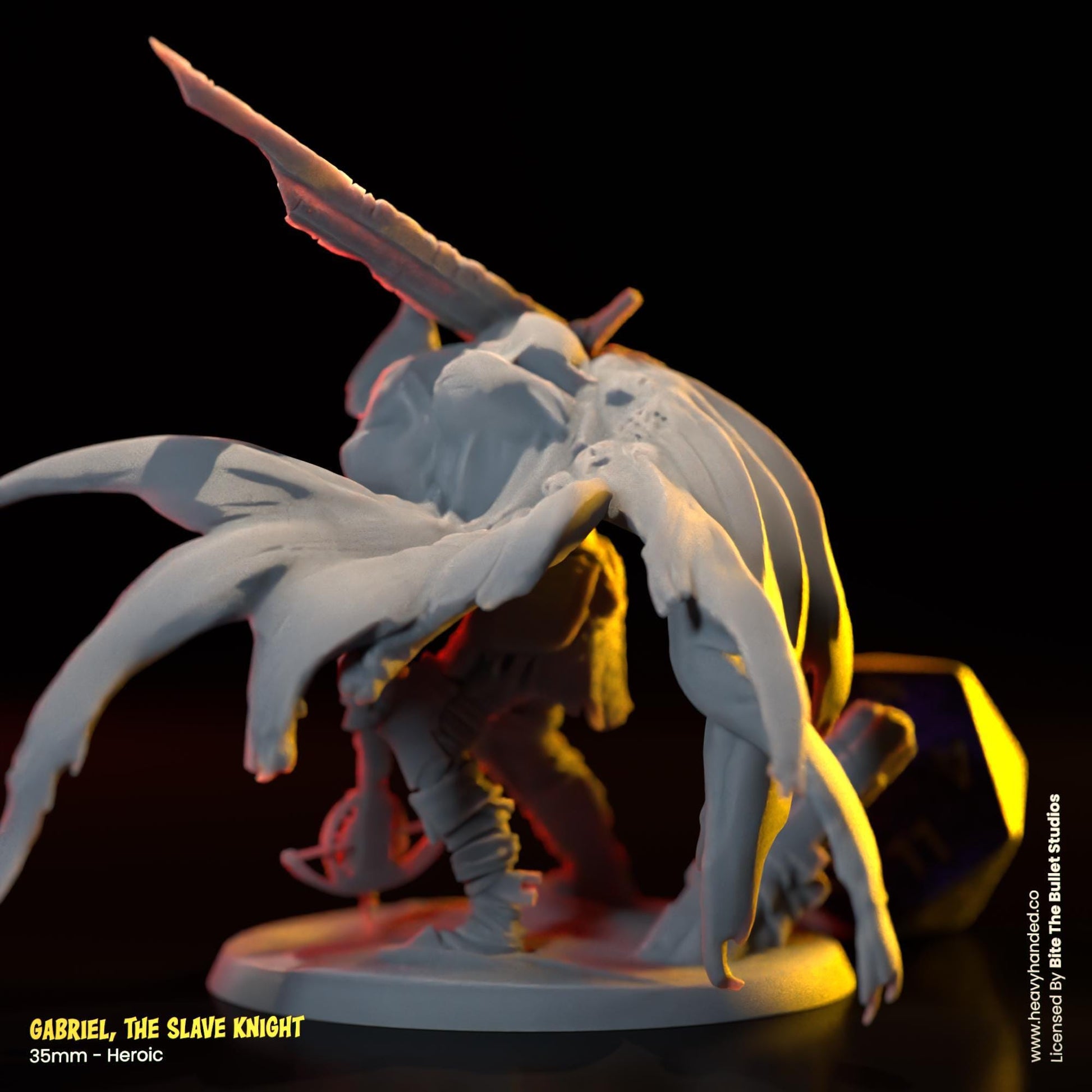Gabriel, The Slave Knight | Bullet Souls Pt. 2 | Bite the Bullet | Fantasy Miniature | Dark Souls | Slave Knight Gael | D&D | RPG Model