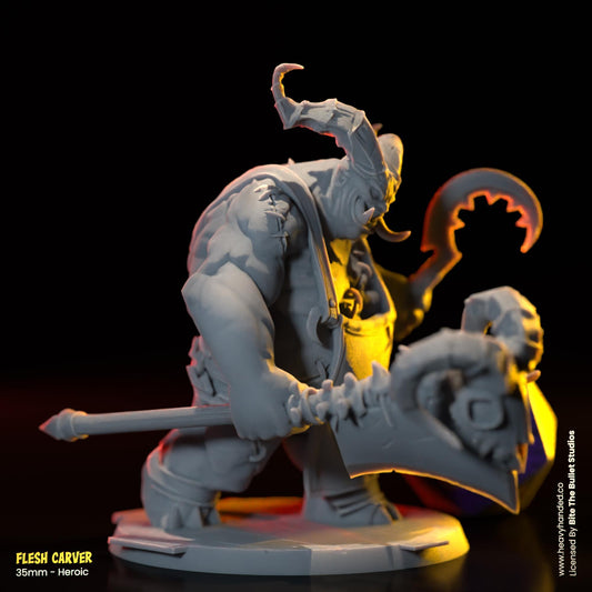 Flesh Carver, The Butcher | Large Fantasy Miniature | Bite the Bullet | Diablo 4-Inspired | The Butcher | D&D | RPG Model