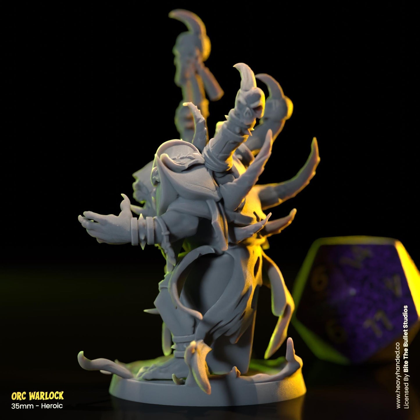 Orc Warlock | Bite the Bullet | Orcs | Tabletop RPG and D&D Fantasy Miniature