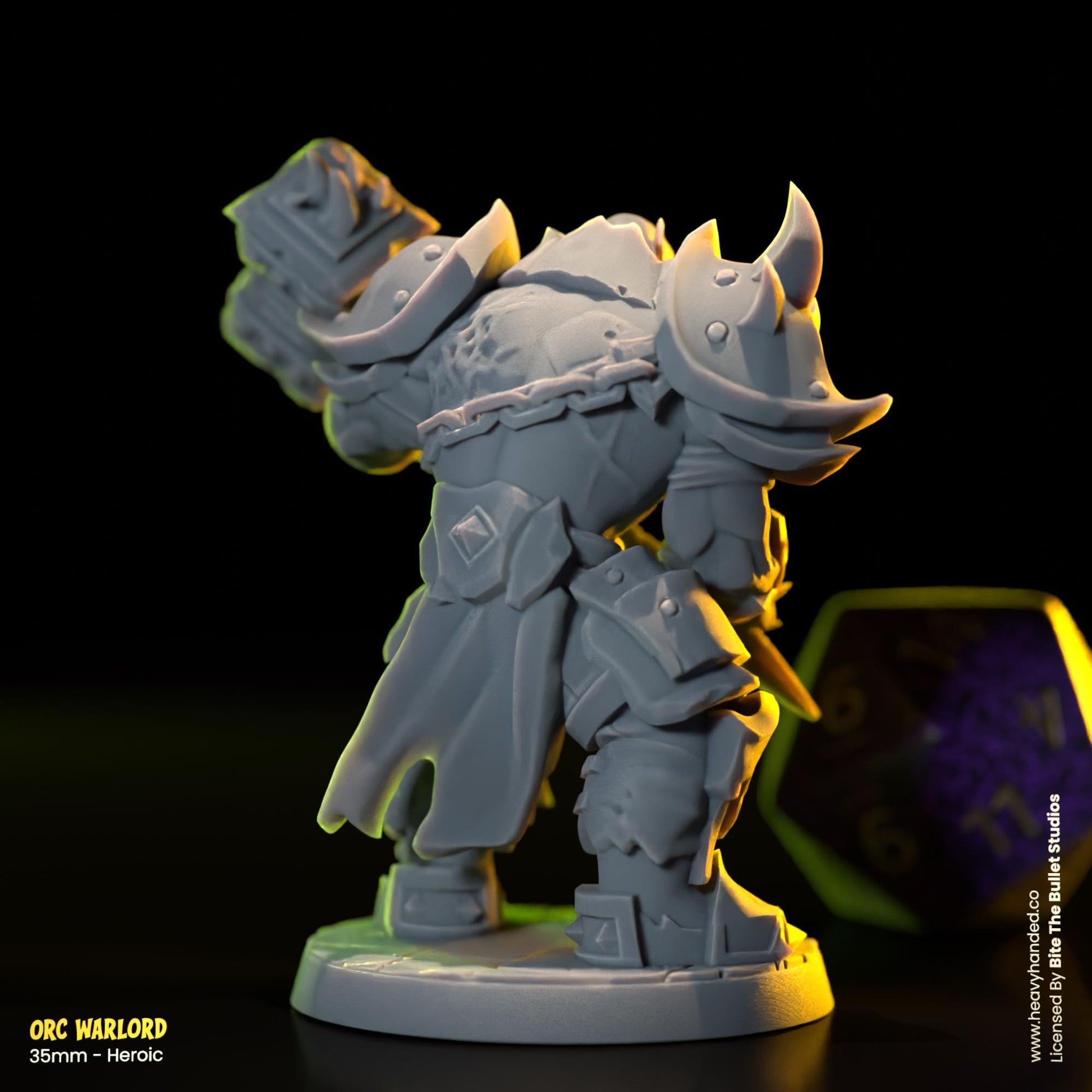 Orc Warlord | Bite the Bullet | Orcs | Tabletop RPG and D&D Fantasy Miniature