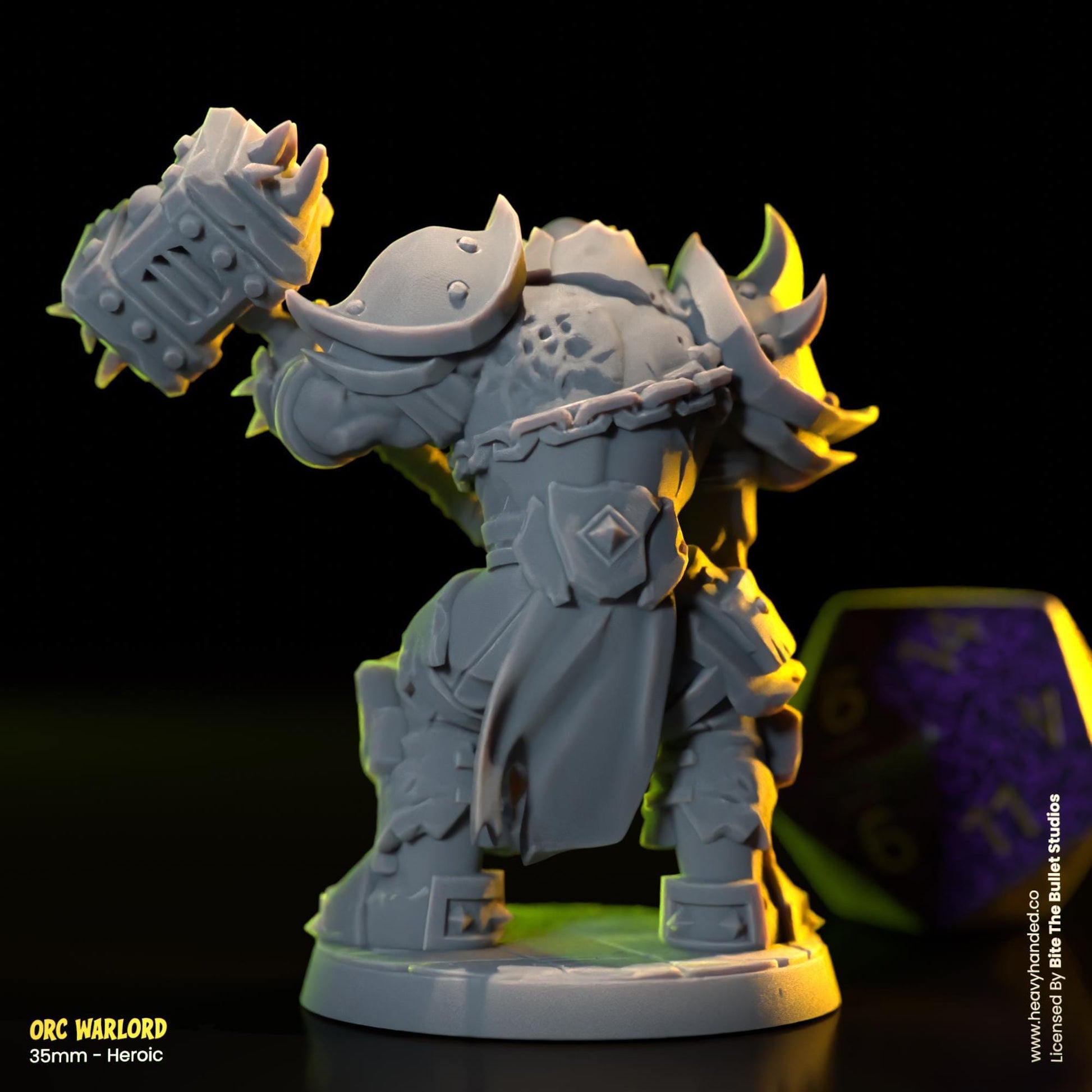 Orc Warlord | Bite the Bullet | Orcs | Tabletop RPG and D&D Fantasy Miniature