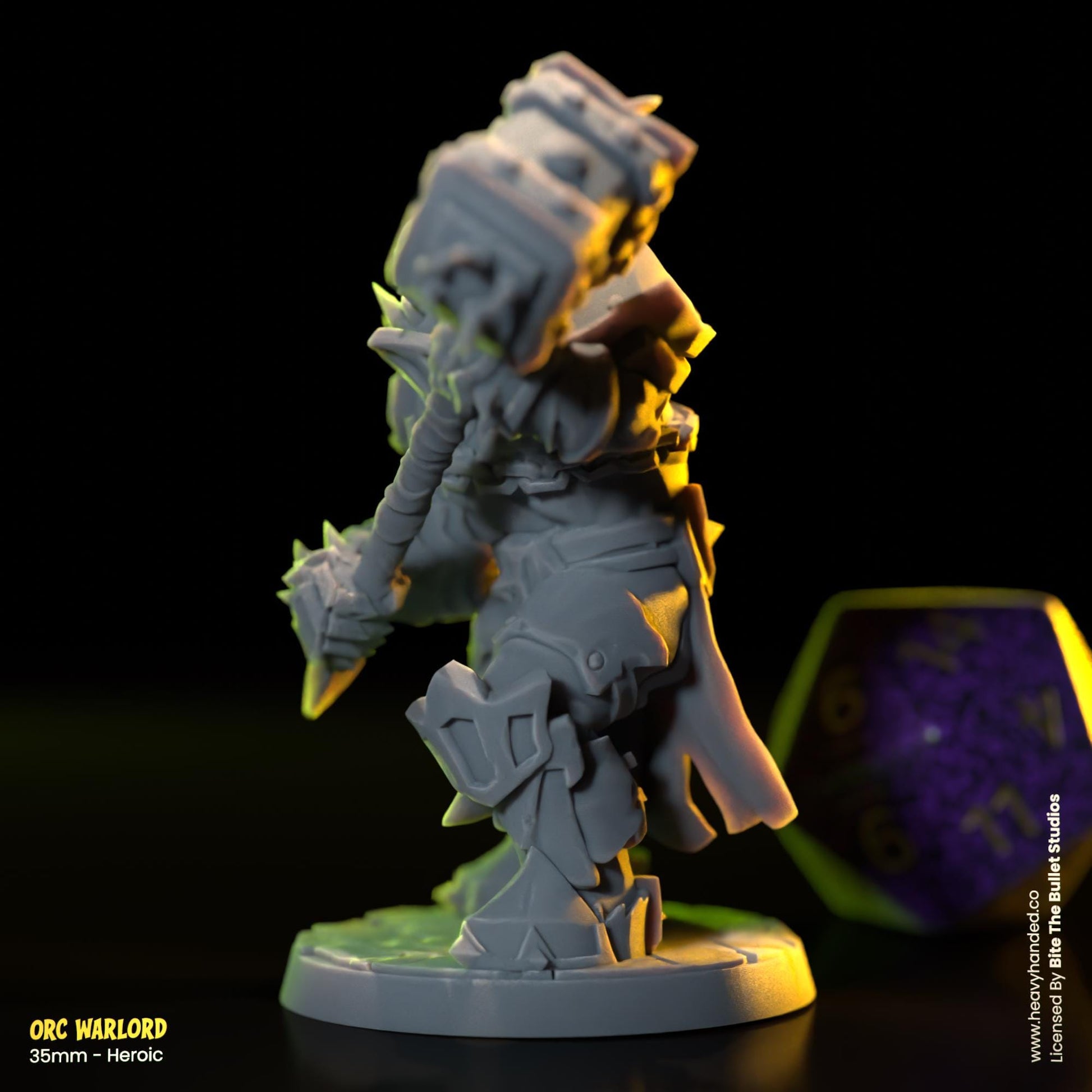 Orc Warlord | Bite the Bullet | Orcs | Tabletop RPG and D&D Fantasy Miniature