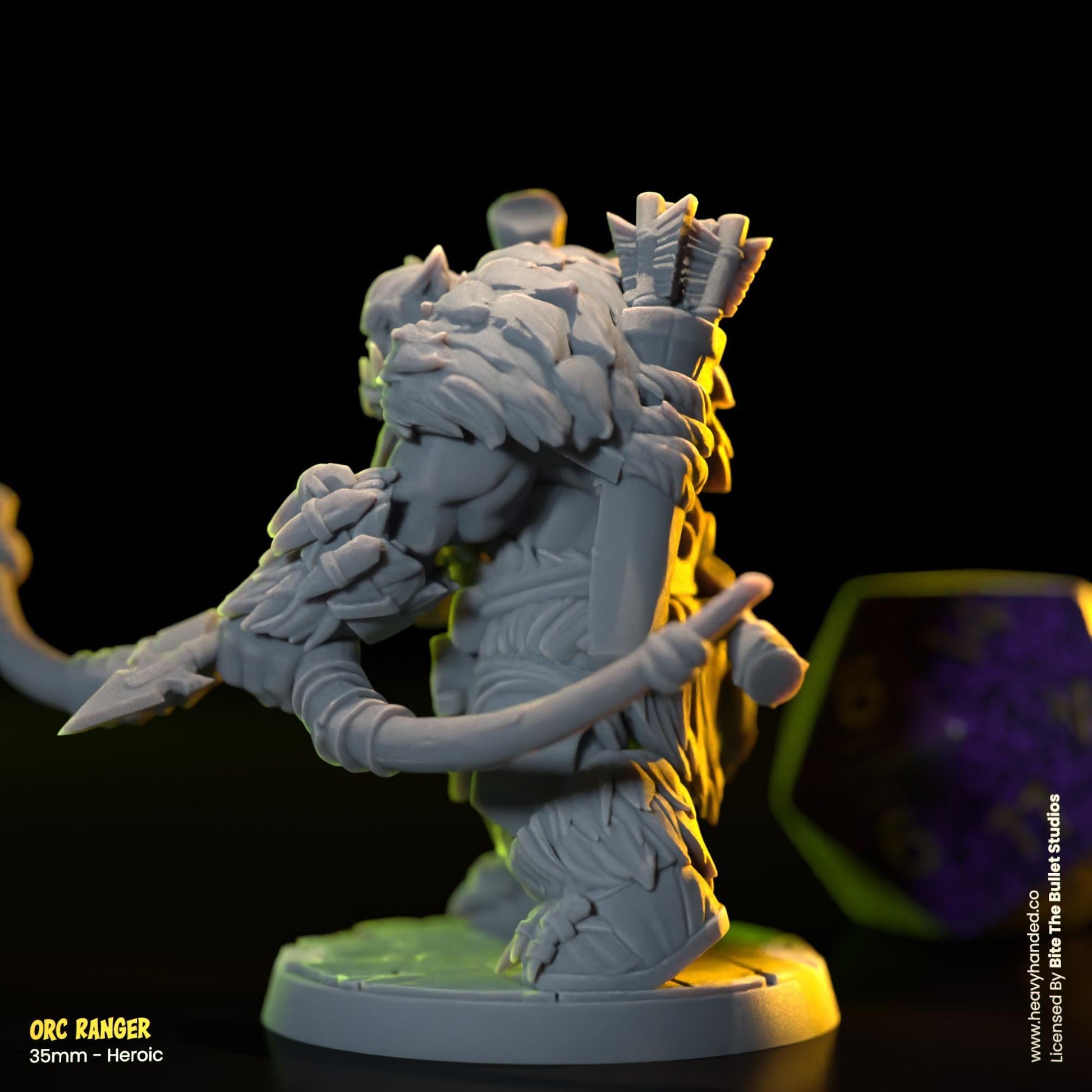 Orc Ranger and Bear Companion | Bite the Bullet | Orcs | Tabletop RPG and D&D Fantasy Miniature