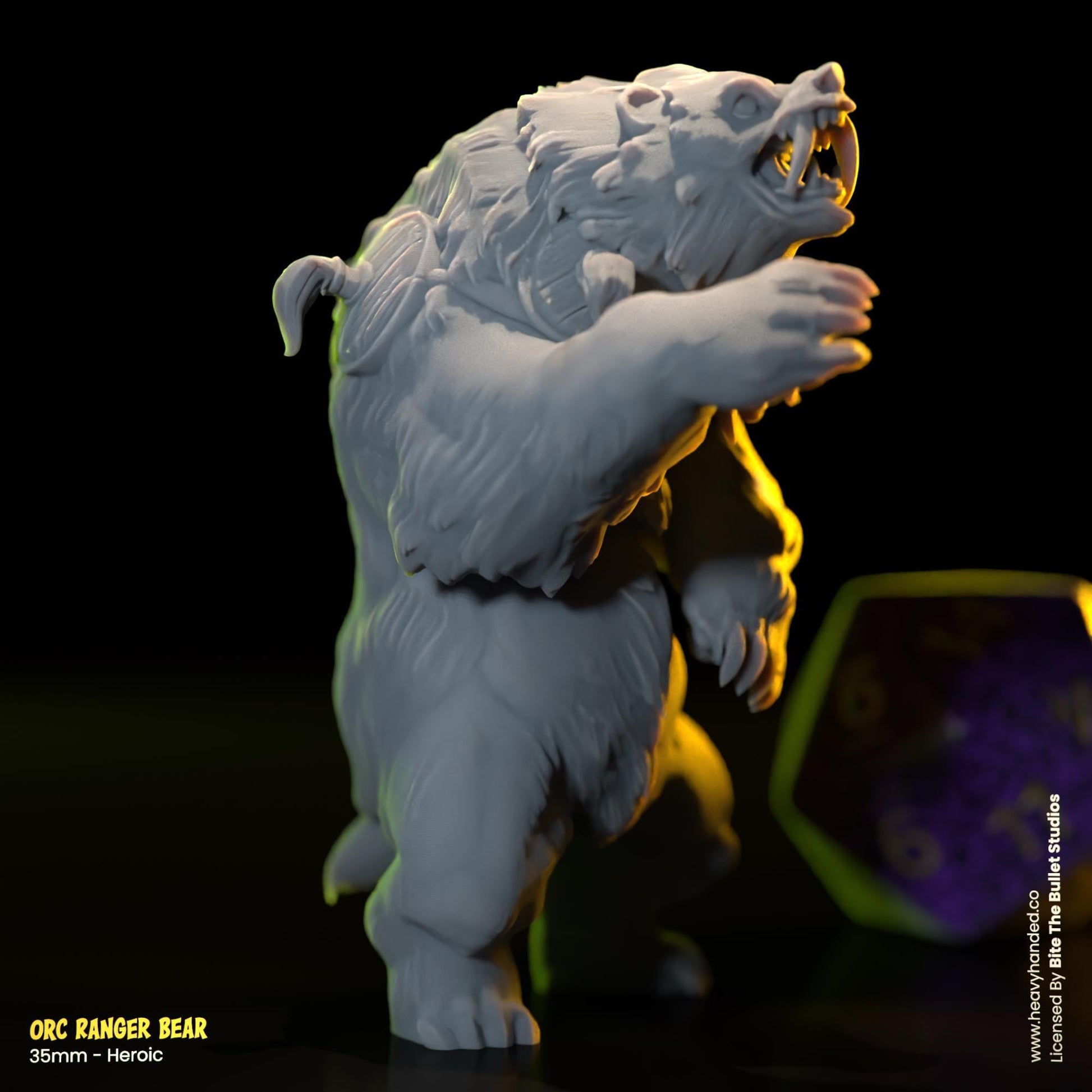 Orc Ranger and Bear Companion | Bite the Bullet | Orcs | Tabletop RPG and D&D Fantasy Miniature