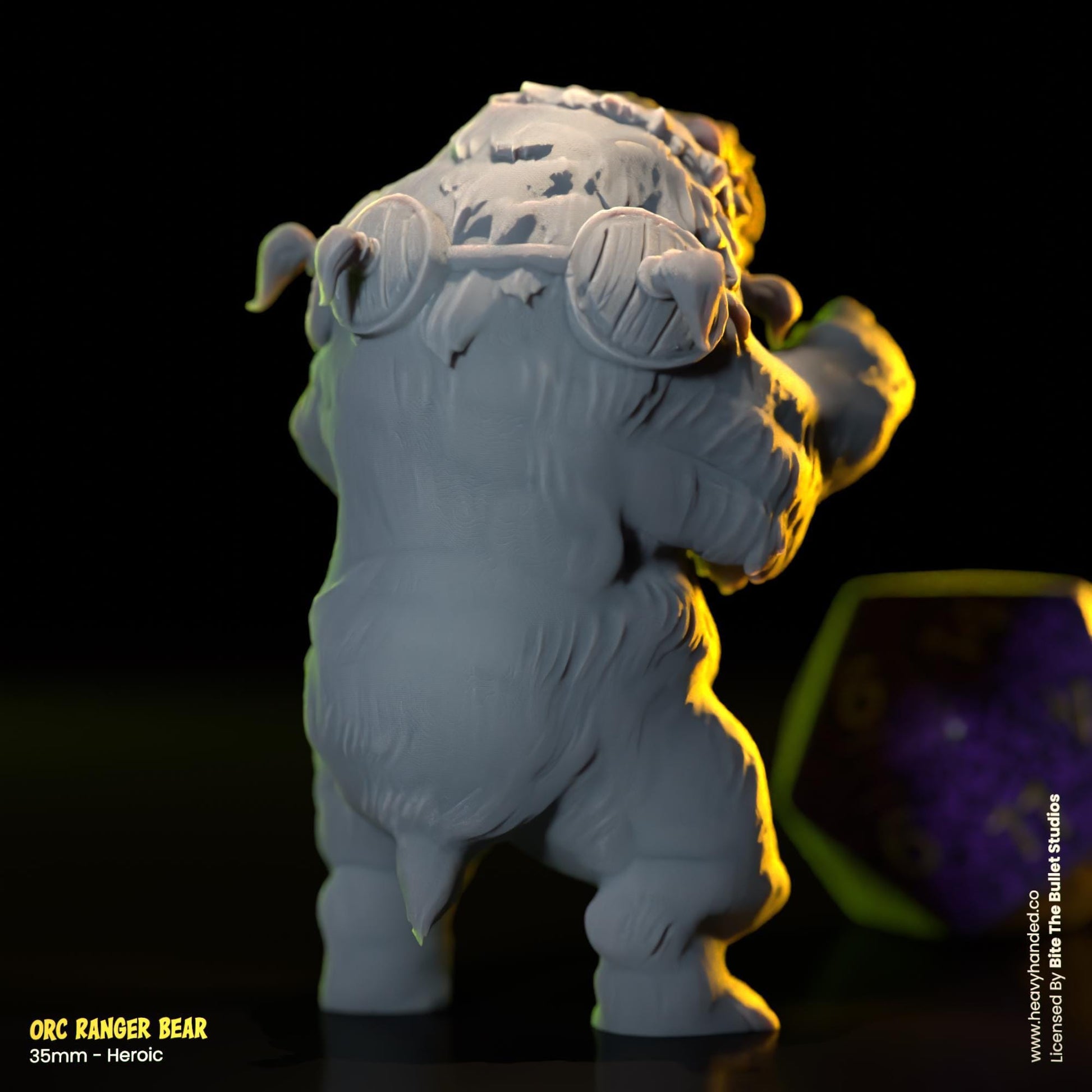 Orc Ranger and Bear Companion | Bite the Bullet | Orcs | Tabletop RPG and D&D Fantasy Miniature