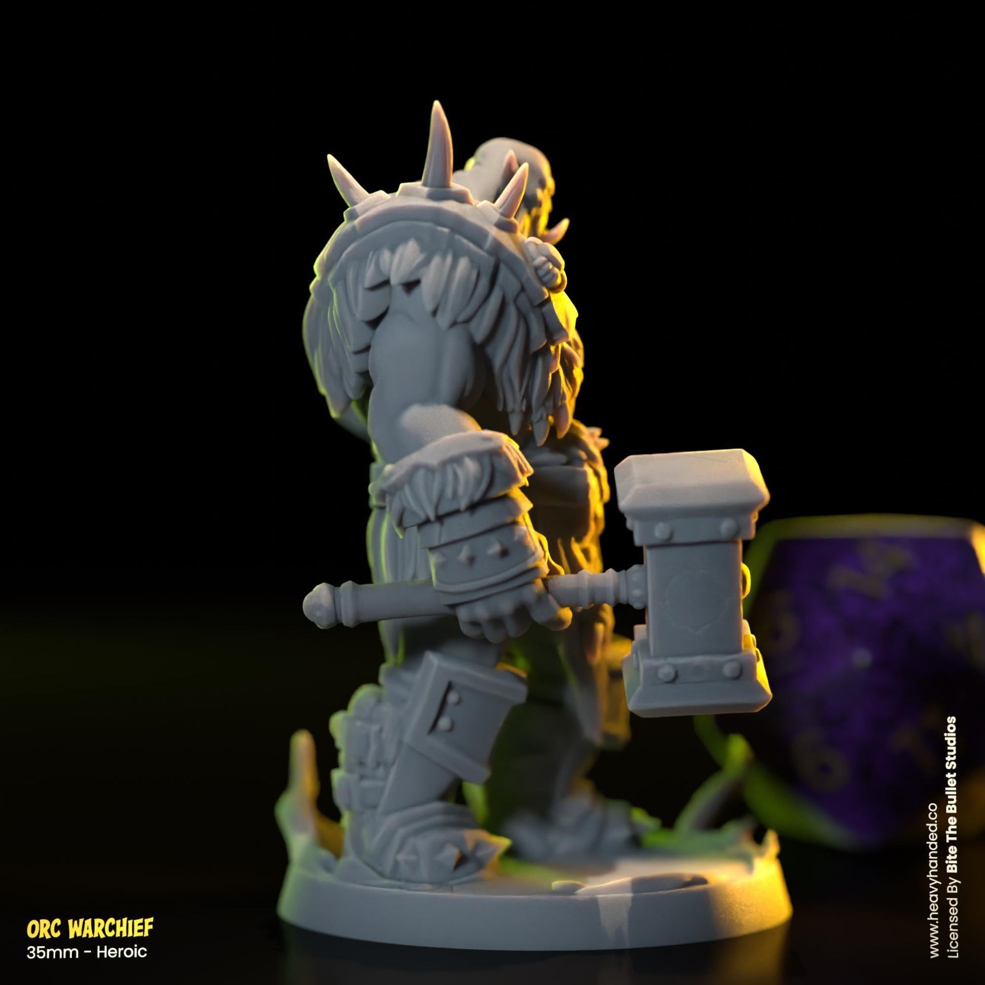 Orc Warchief | Bite the Bullet | Orcs | Tabletop RPG and D&D Fantasy Miniature