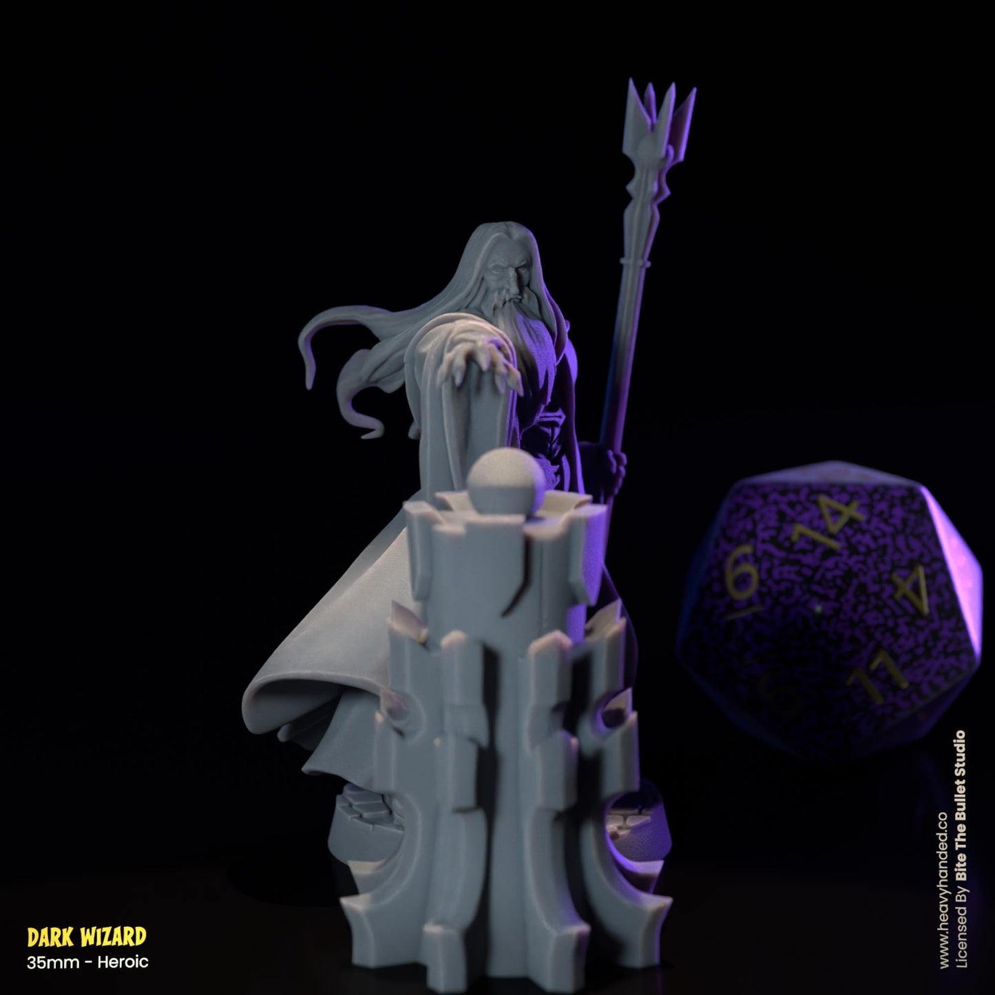 Dark Wizard (Saruman) Miniature | Dungeons and Dragons Mini RPG Tabletop Miniature DnD Painting Pathfinder 5e DnD | BtB