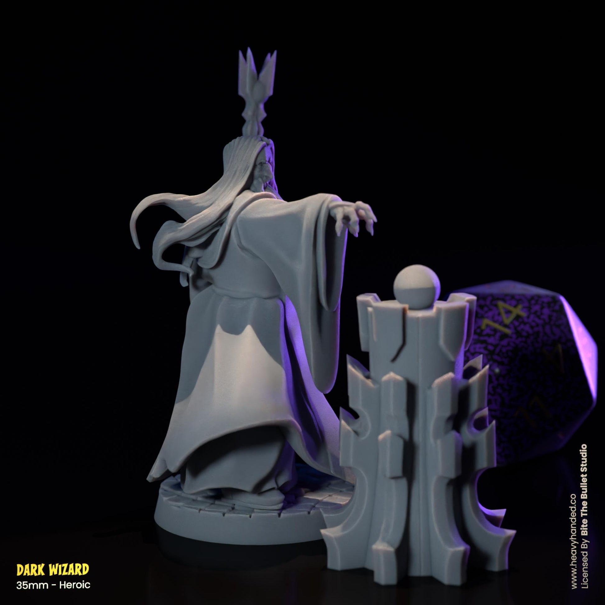 Dark Wizard (Saruman) Miniature | Dungeons and Dragons Mini RPG Tabletop Miniature DnD Painting Pathfinder 5e DnD | BtB