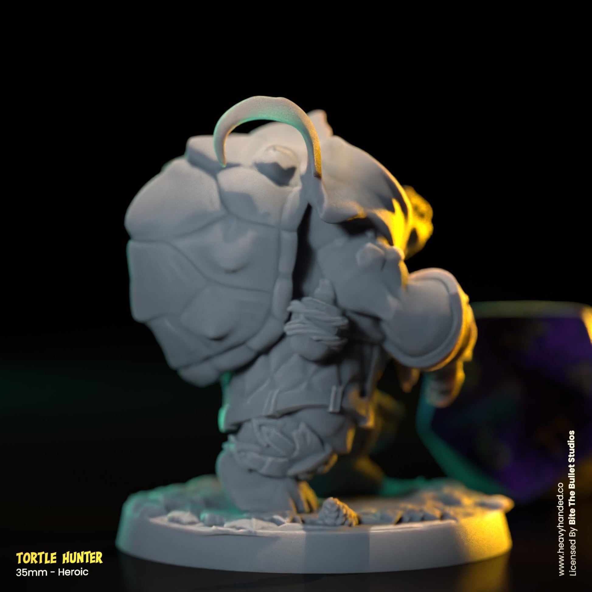 Tortle Hunter Miniature | Dungeons and Dragons Mini RPG Tabletop Miniature DnD Painting Pathfinder 5e DnD | BtB