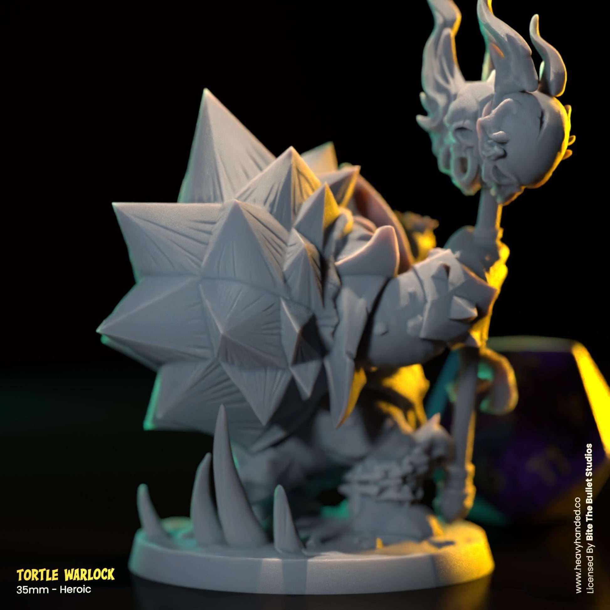 Tortle Warlock Miniature | Dungeons and Dragons Mini RPG Tabletop Miniature DnD Painting Pathfinder 5e DnD | BtB