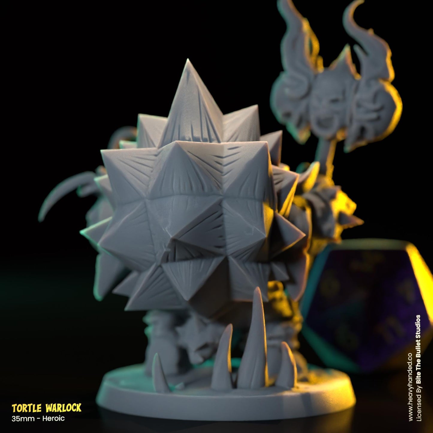 Tortle Warlock Miniature | Dungeons and Dragons Mini RPG Tabletop Miniature DnD Painting Pathfinder 5e DnD | BtB