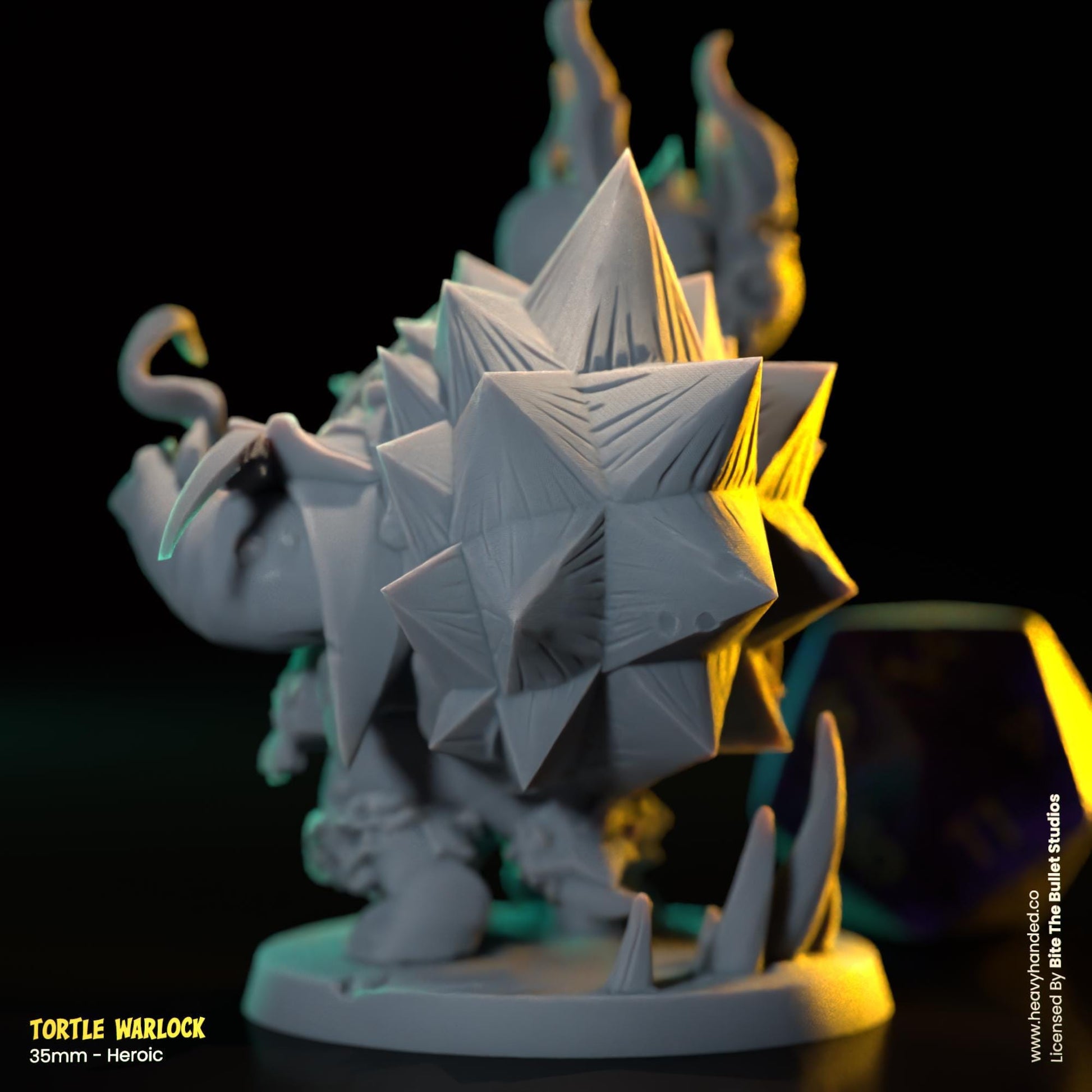 Tortle Warlock Miniature | Dungeons and Dragons Mini RPG Tabletop Miniature DnD Painting Pathfinder 5e DnD | BtB