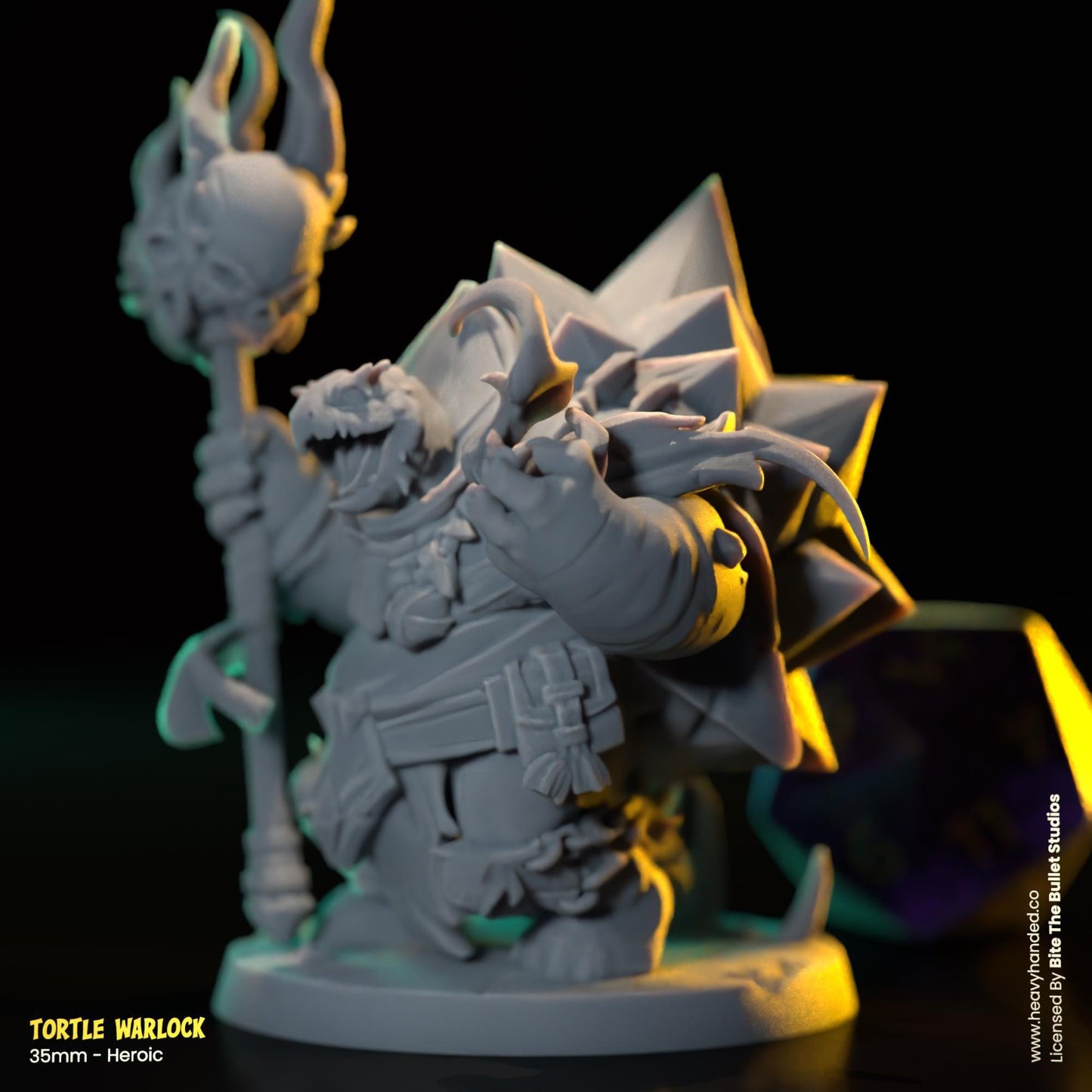 Tortle Warlock Miniature | Dungeons and Dragons Mini RPG Tabletop Miniature DnD Painting Pathfinder 5e DnD | BtB